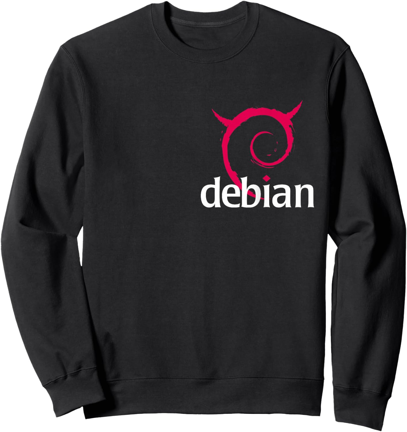 Linux Debian lovers Spiral Logo Open Source Os Sweatshirt - Sweatshirt | Black