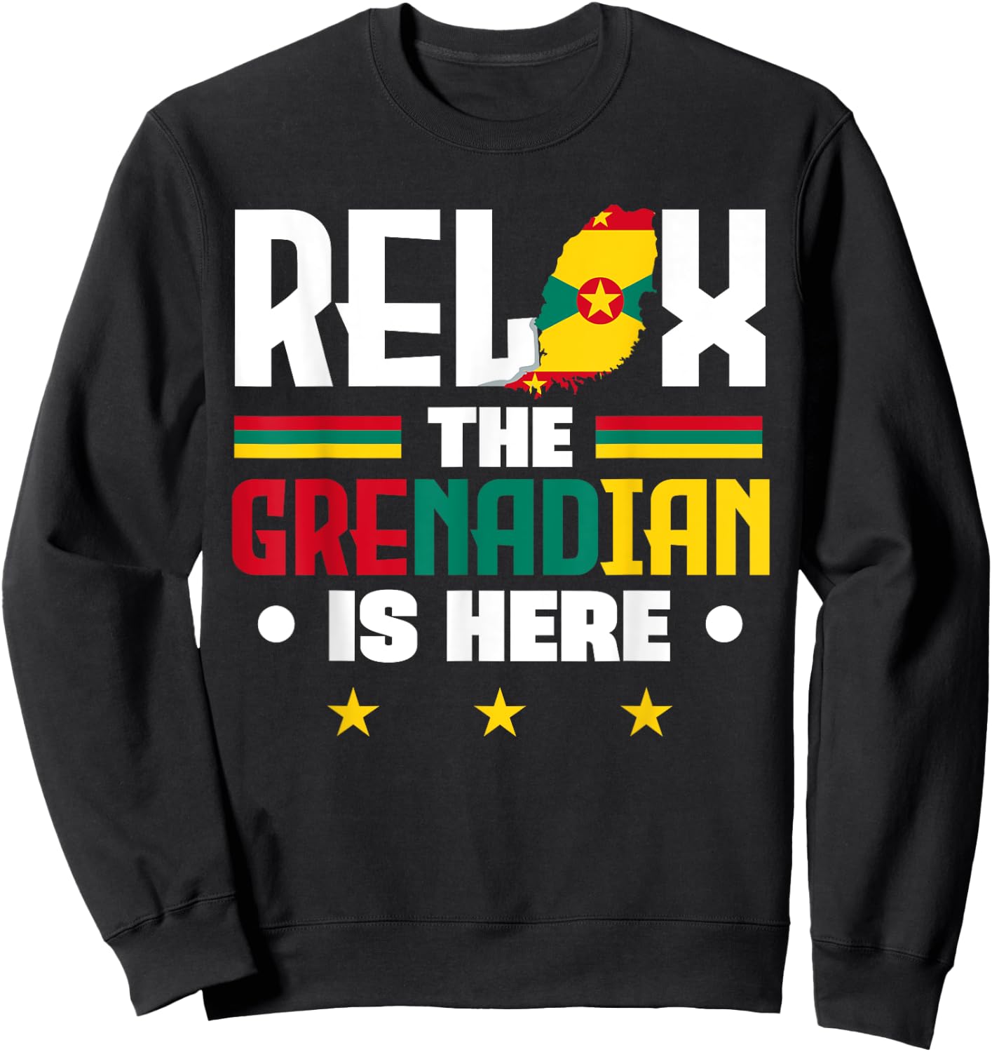 Grenada - Grenadian Heritage Roots Flag Designs Grenadian Relax - Women's Black Small Short Sleeve Cotton Sweatshirt - Sweatshirt | Black