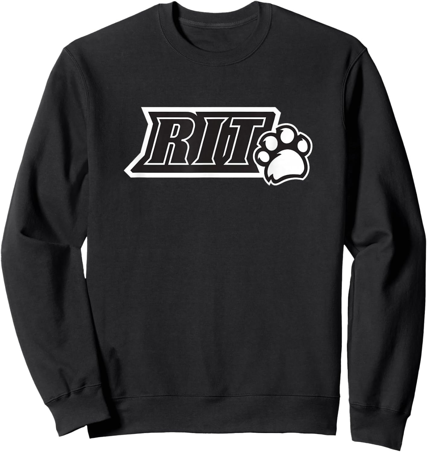 Rochester Institute of Technology RIT Paw B/W Logo Sweatshirt - Sweatshirt | Black