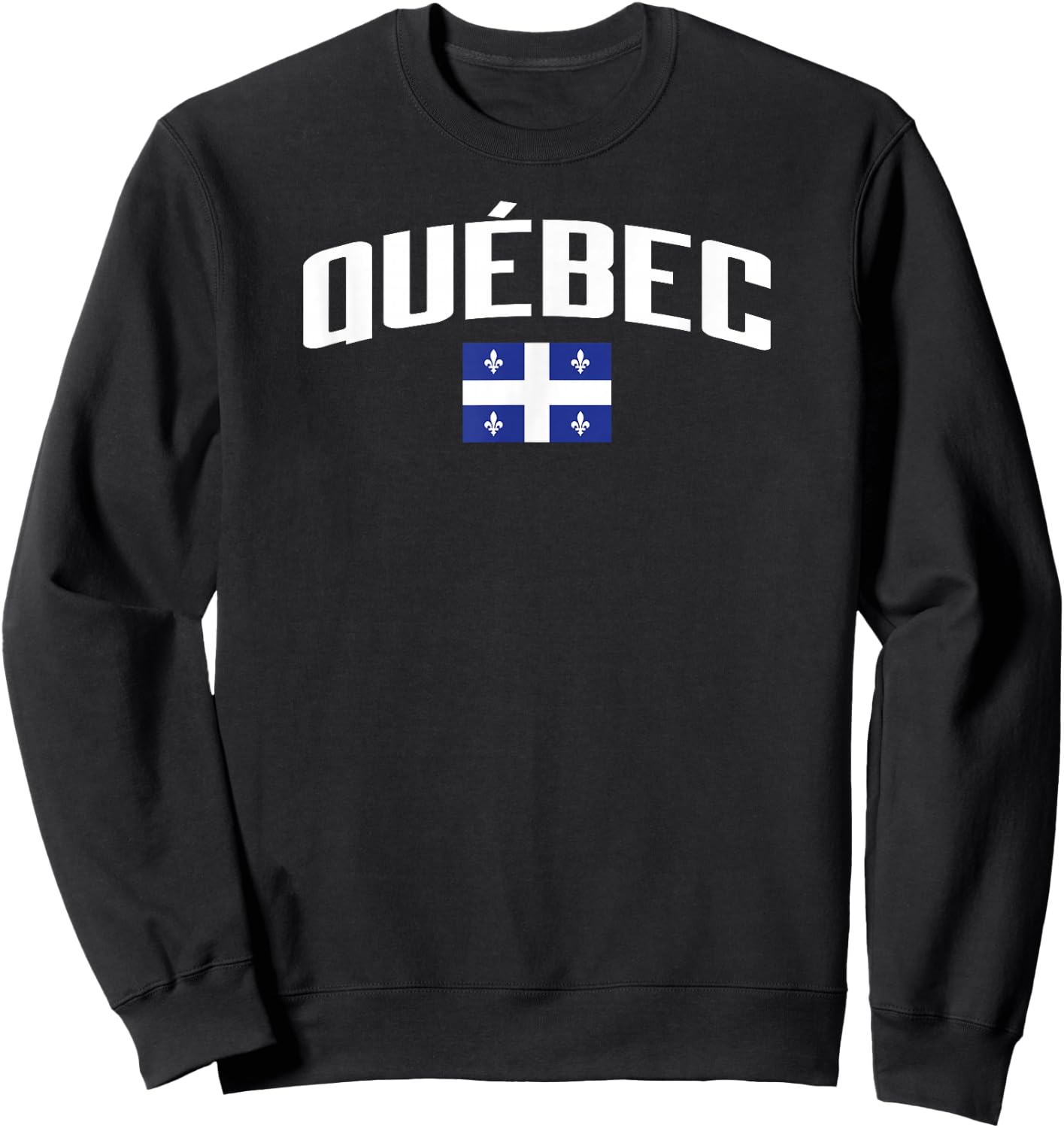 Quebec Flag Canada Sweatshirt - Sweatshirt | Black