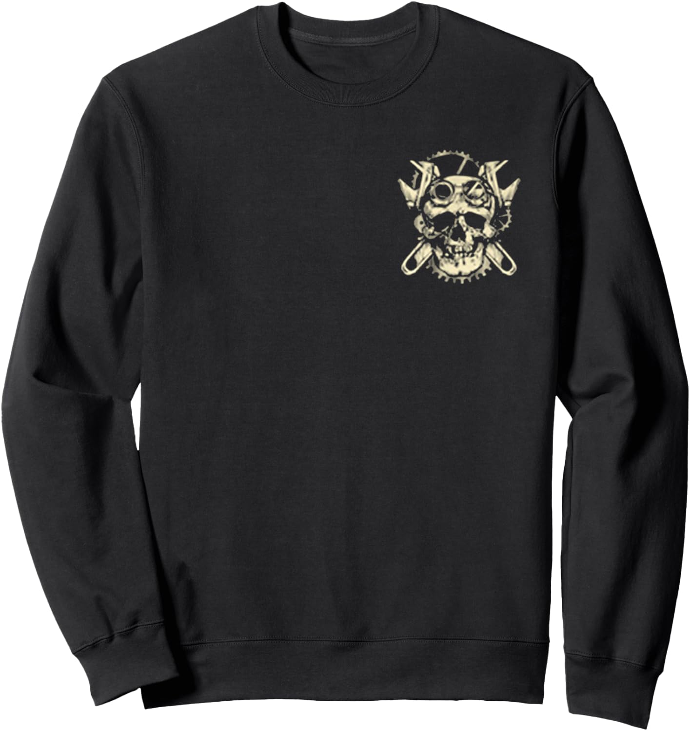 Machanic skull Gear Pocket Wrench Mechanic Best Sweatshirt - Sweatshirt | Black