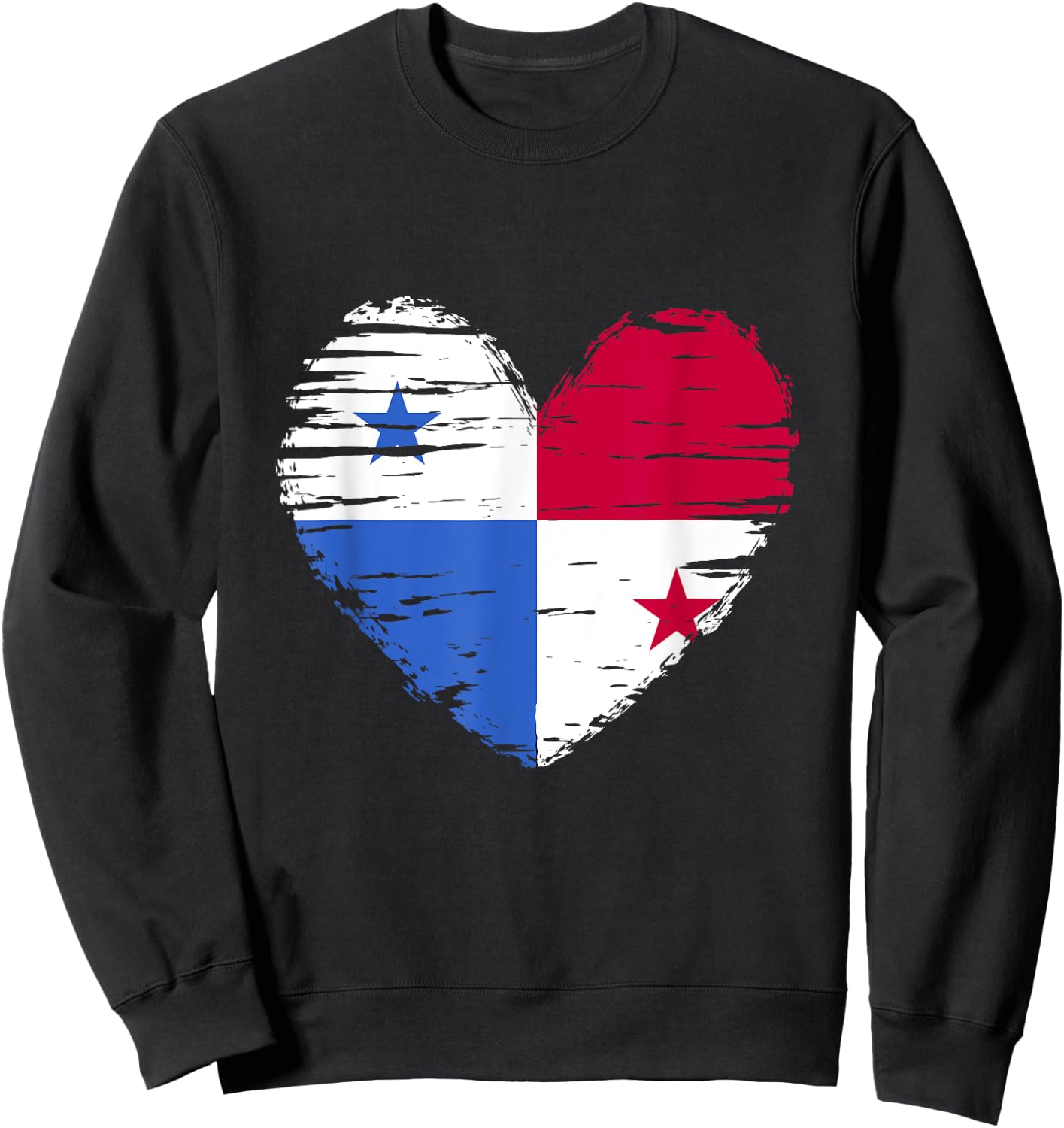 Panama Heart Panamanian Flag Panamanian Pride Sweatshirt - Sweatshirt | Black