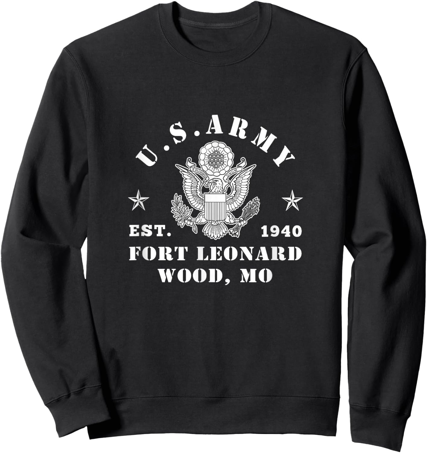 Fort Leonard Wood Missouri Mo Alumni Veterans Day Sweatshirt - Sweatshirt | Black