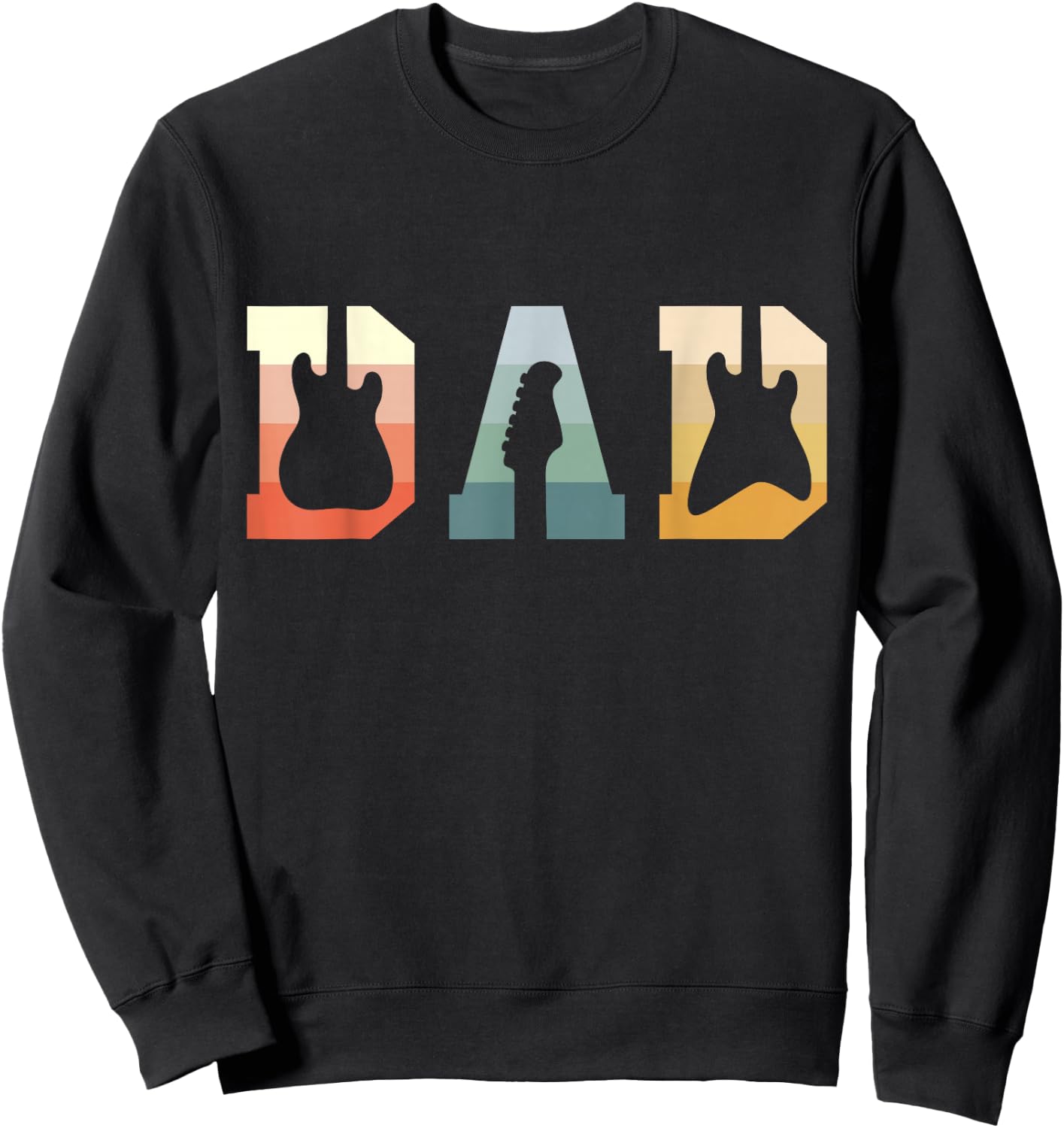 Acoustic Guitar Dad Guitarist Musical Instrument Musician Sweatshirt - Sweatshirt | Black
