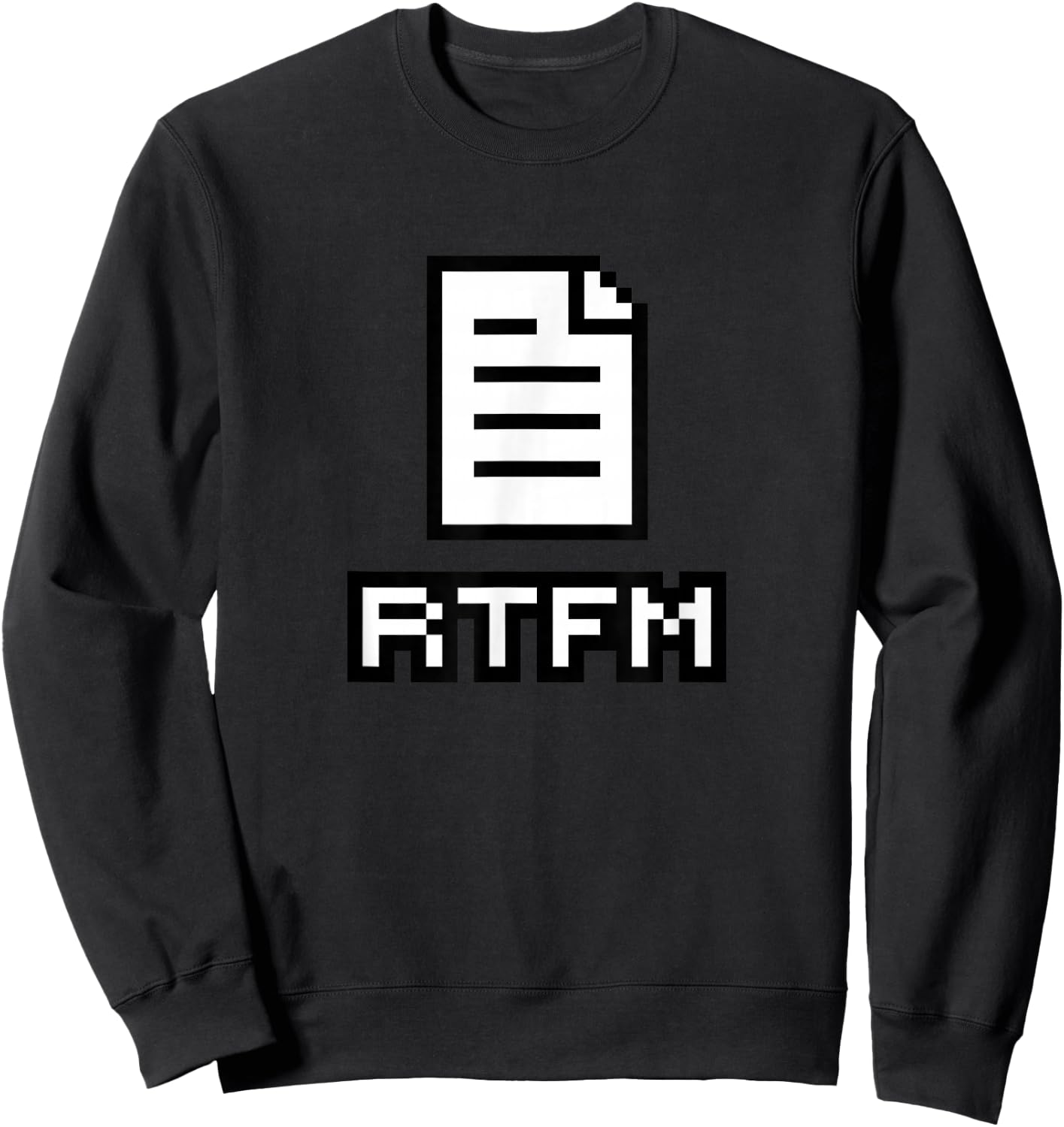 READ THE MANUAL Geek Nerd RTFM by retro shirts Sweatshirt - Sweatshirt | Black