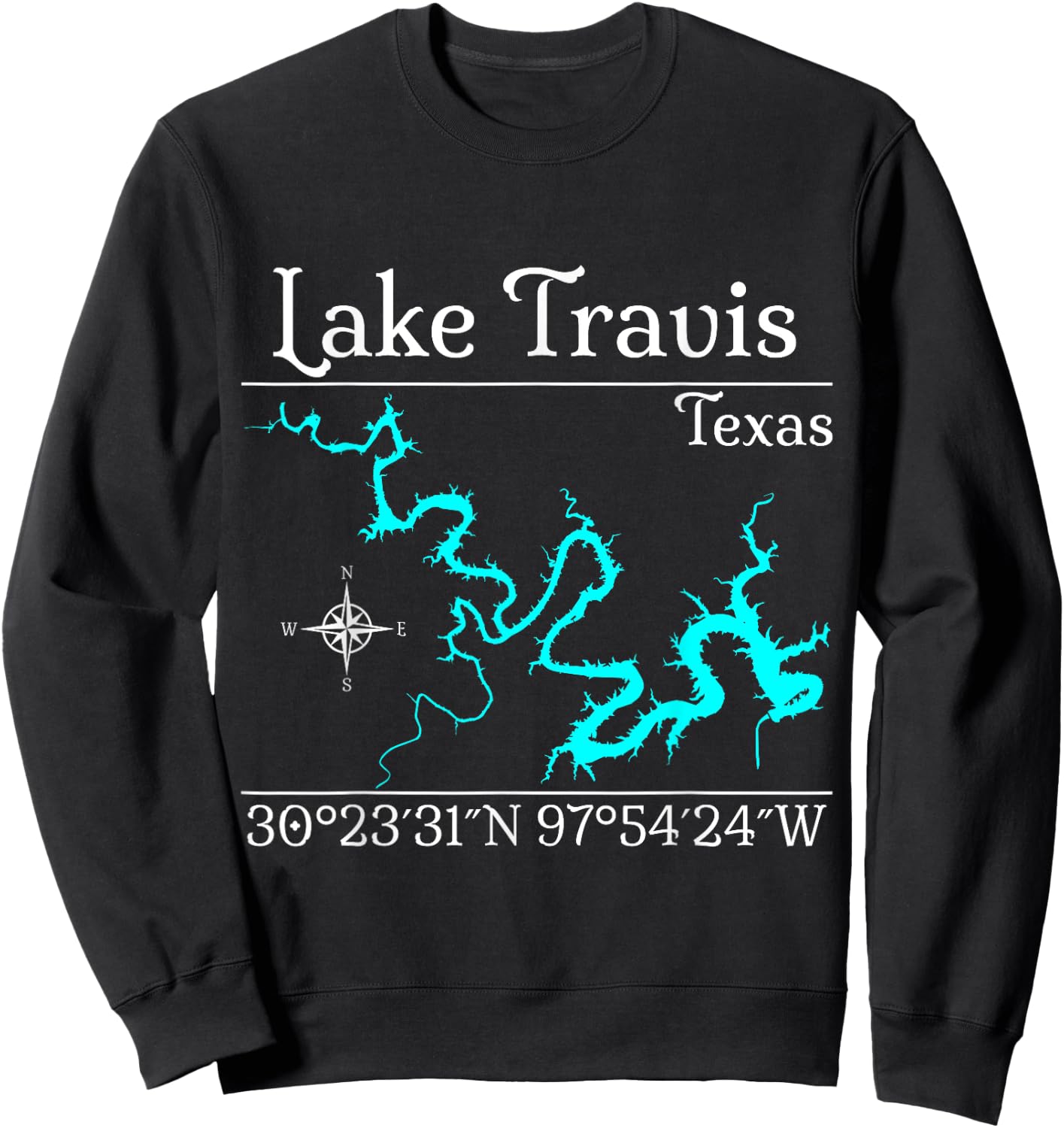 Lake Travis, Texas Sweatshirt - Sweatshirt | Black