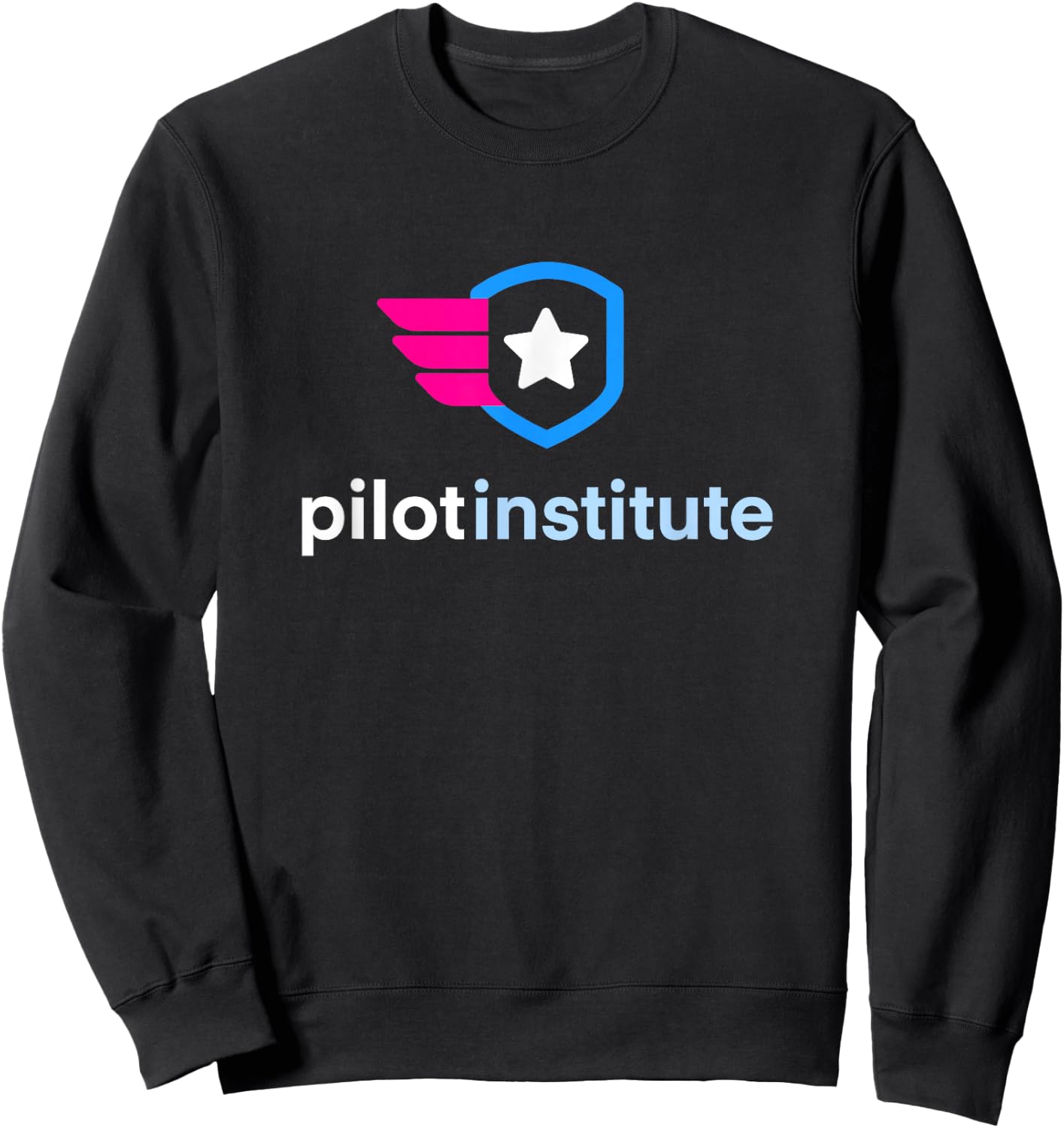 Pilot Institute Black Modern Letter Print , -Adults, Small Sweatshirt - Sweatshirt | Black