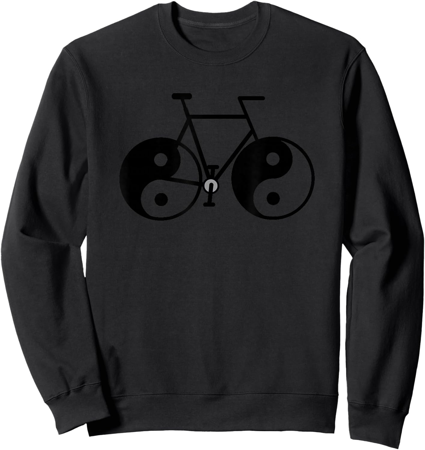 Biking Yin Yang Feng Shui Ying Yang Taijitu Buddhism Sweatshirt - Sweatshirt | Black