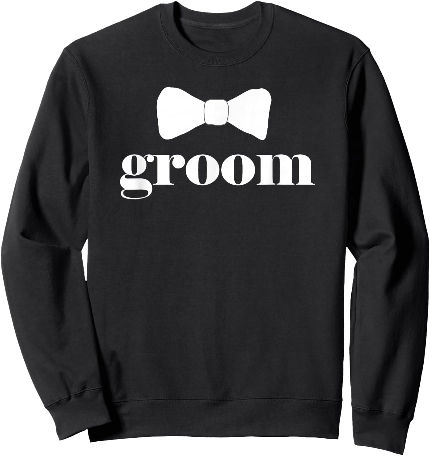 Funny Groom Bow Tie Bachelor Party Outfit Cool Wedding Gift Sweatshirt - Sweatshirt | Black