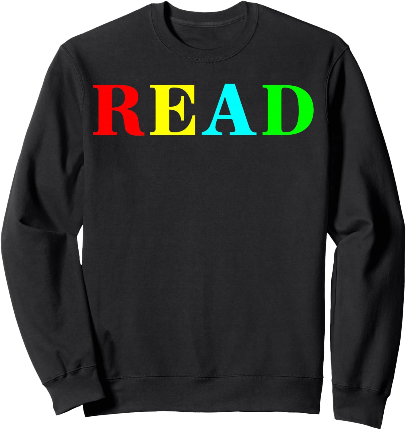 Teacher Reading Read in Color Book Sweatshirt - Sweatshirt | Black