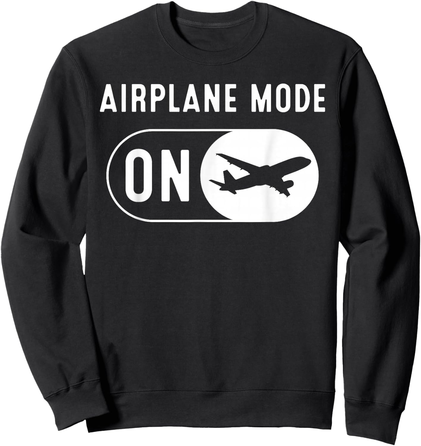 Funny Airplane Mode Gift Aviation Lover Men Women RC Pilot Sweatshirt - Sweatshirt | Black
