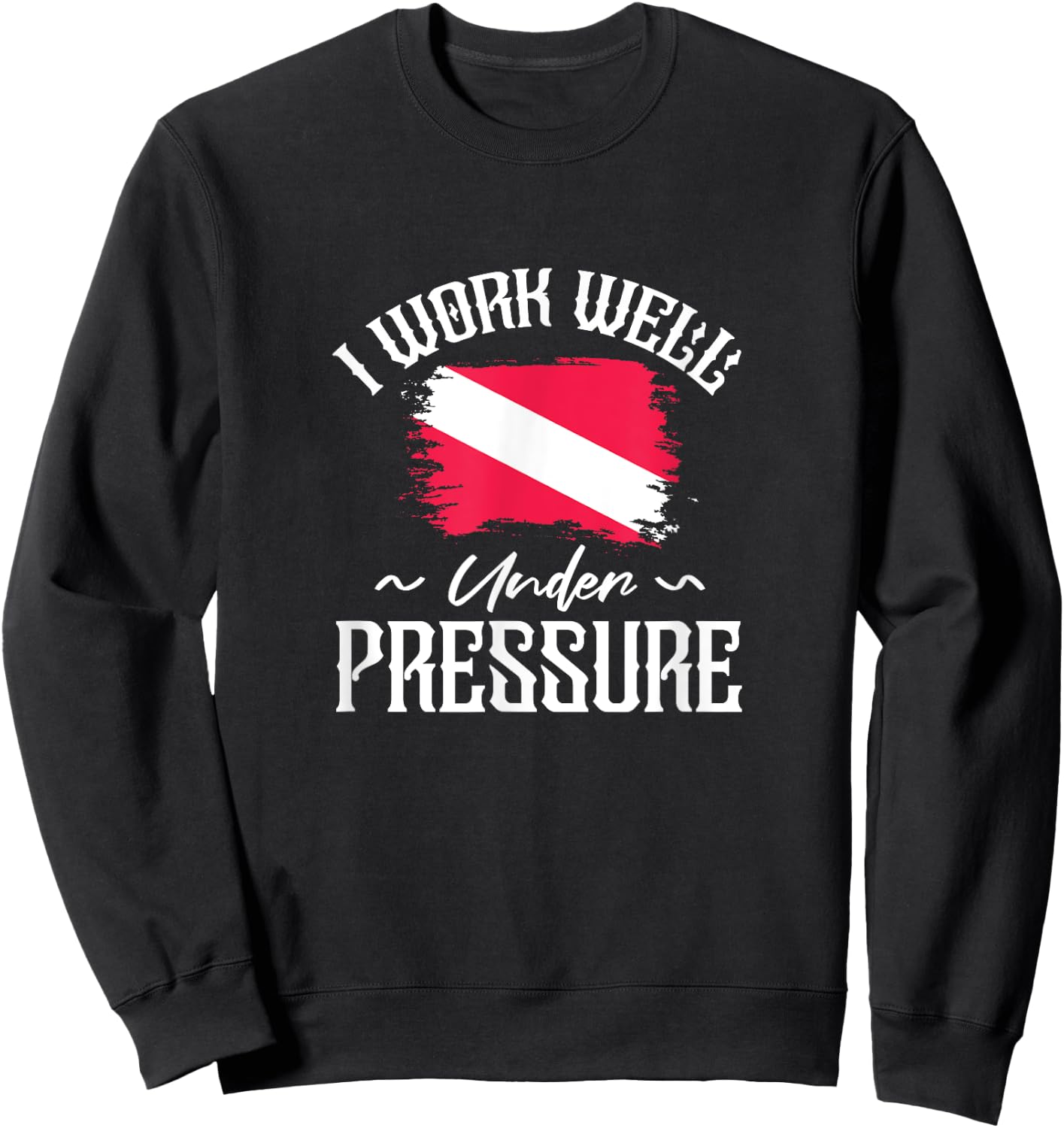 Scuba Diving Scuba Diver Dive Flag Sweatshirt - Sweatshirt | Black