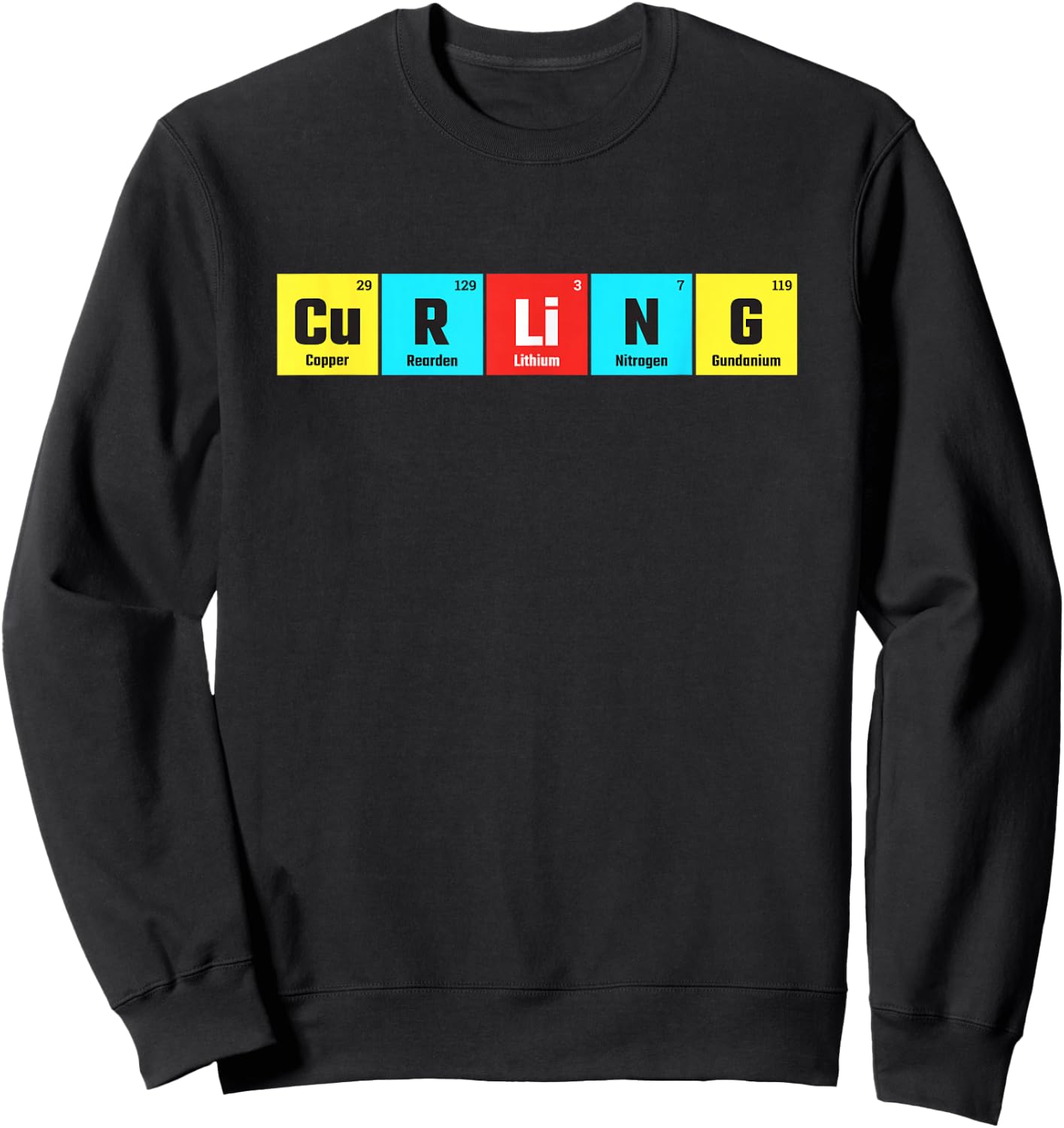 Spiral Basic Periodic Table Fun Sweatshirt - Sweatshirt | Black