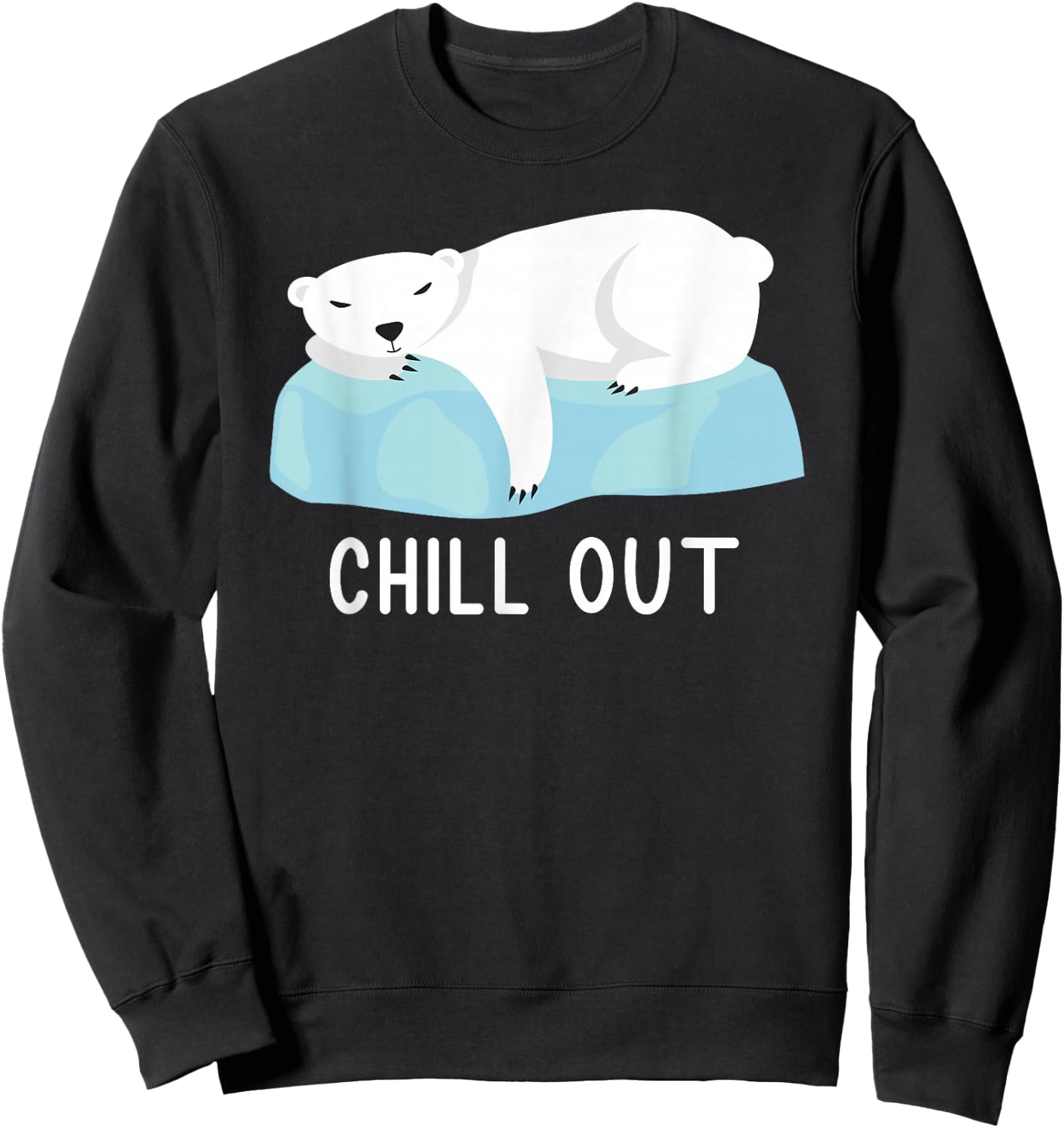 Funny Polar Bear North Pole Polar Bear Love Climate Change Sweatshirt - Sweatshirt | Black