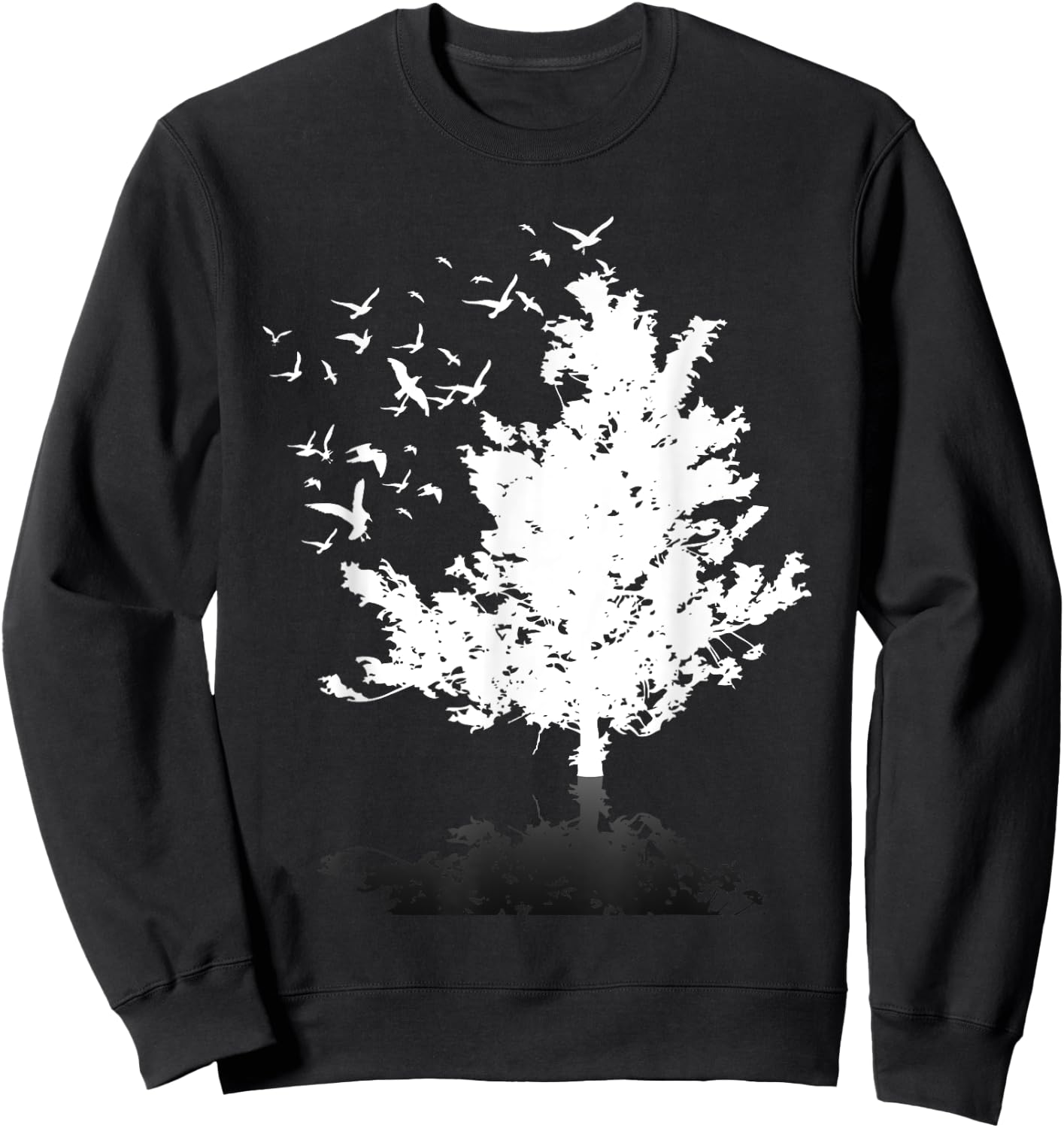 Outdoors Wildlife Flock Of Birds Forest Trees Nature Sweatshirt - Sweatshirt | Black