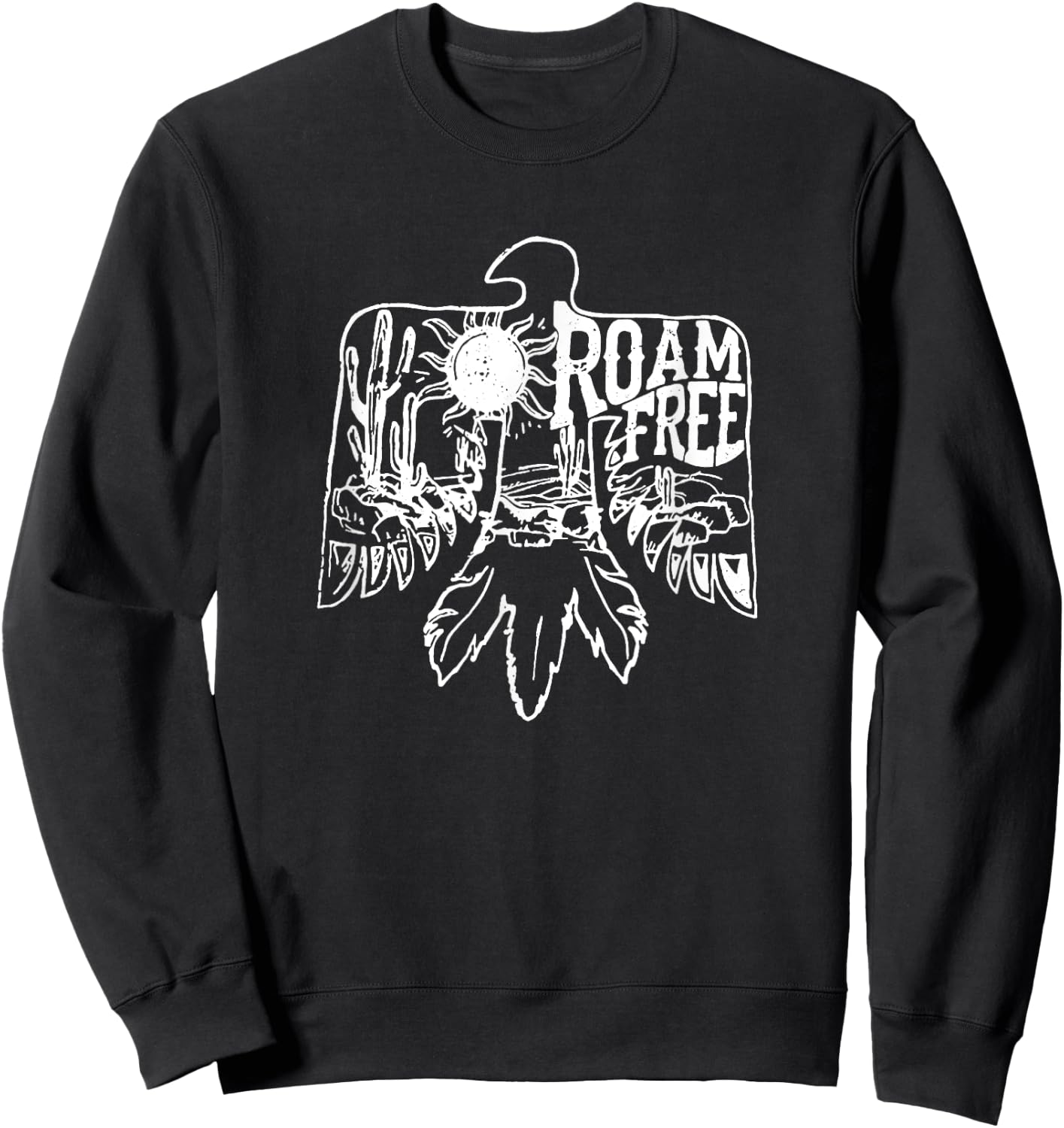 Camping Life Desert Thunderbird Roam Free Sweatshirt - Sweatshirt | Black