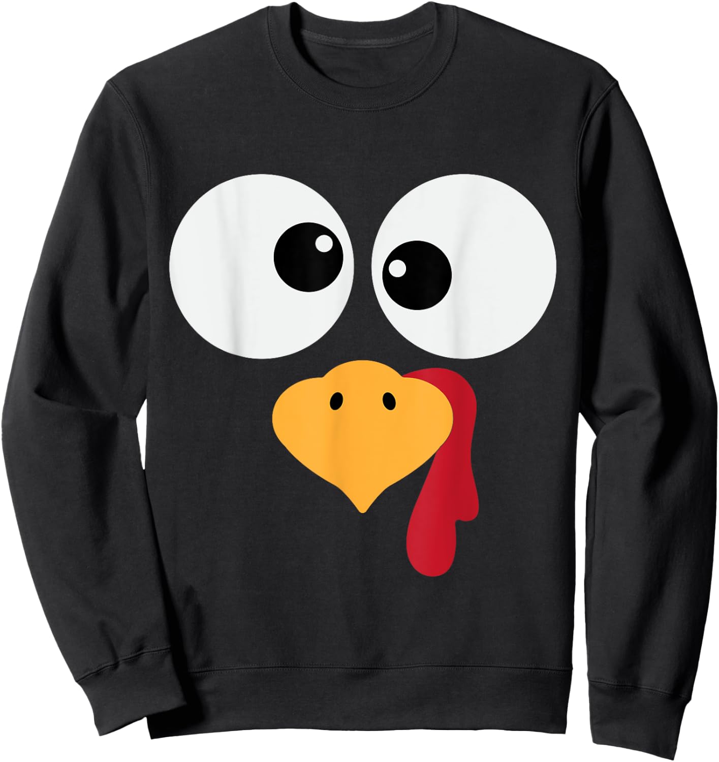 Funny Turkey Face Halloween Costume Sweatshirt - Sweatshirt | Black