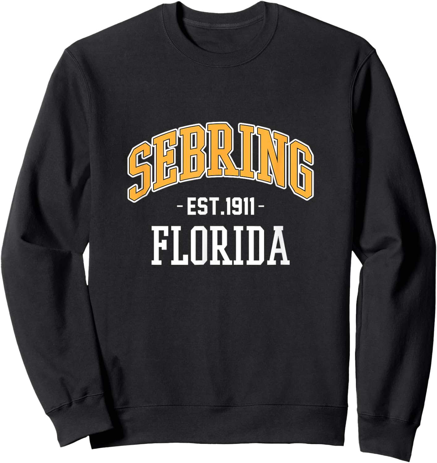 Sebring Florida Fl Map Est 1911 Sweatshirt - Sweatshirt | Black