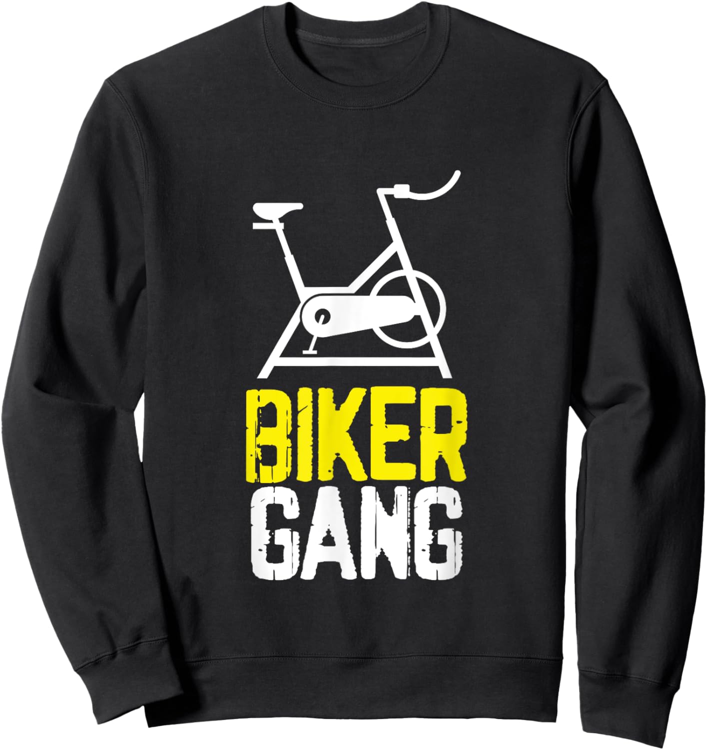 Biker Gang Funny Spin Saying Gym Workout Spinning Sweatshirt - Sweatshirt | Black