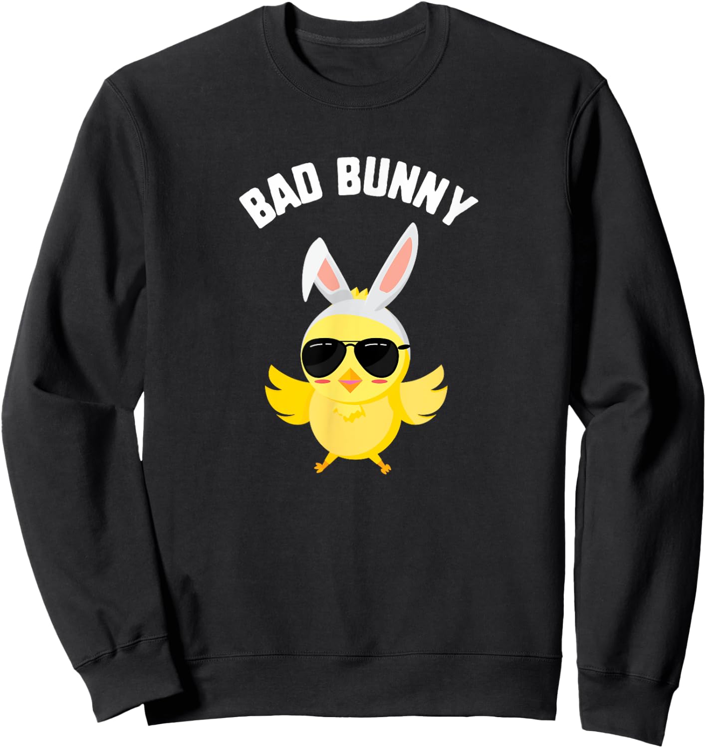 Easter Bad Bunny Chick Kids Candy Spring Bunny Gift Sweatshirt - Sweatshirt | Black