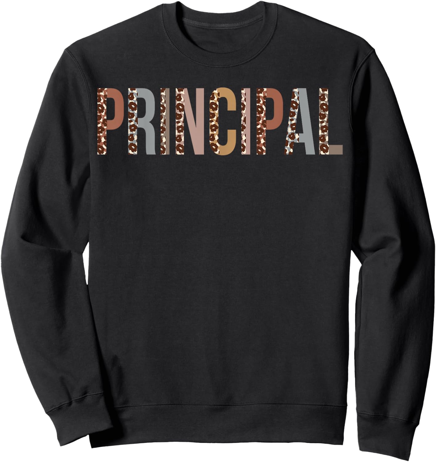 Principal Leopard Appreciation Apparel For Work Sweatshirt - Sweatshirt | Black