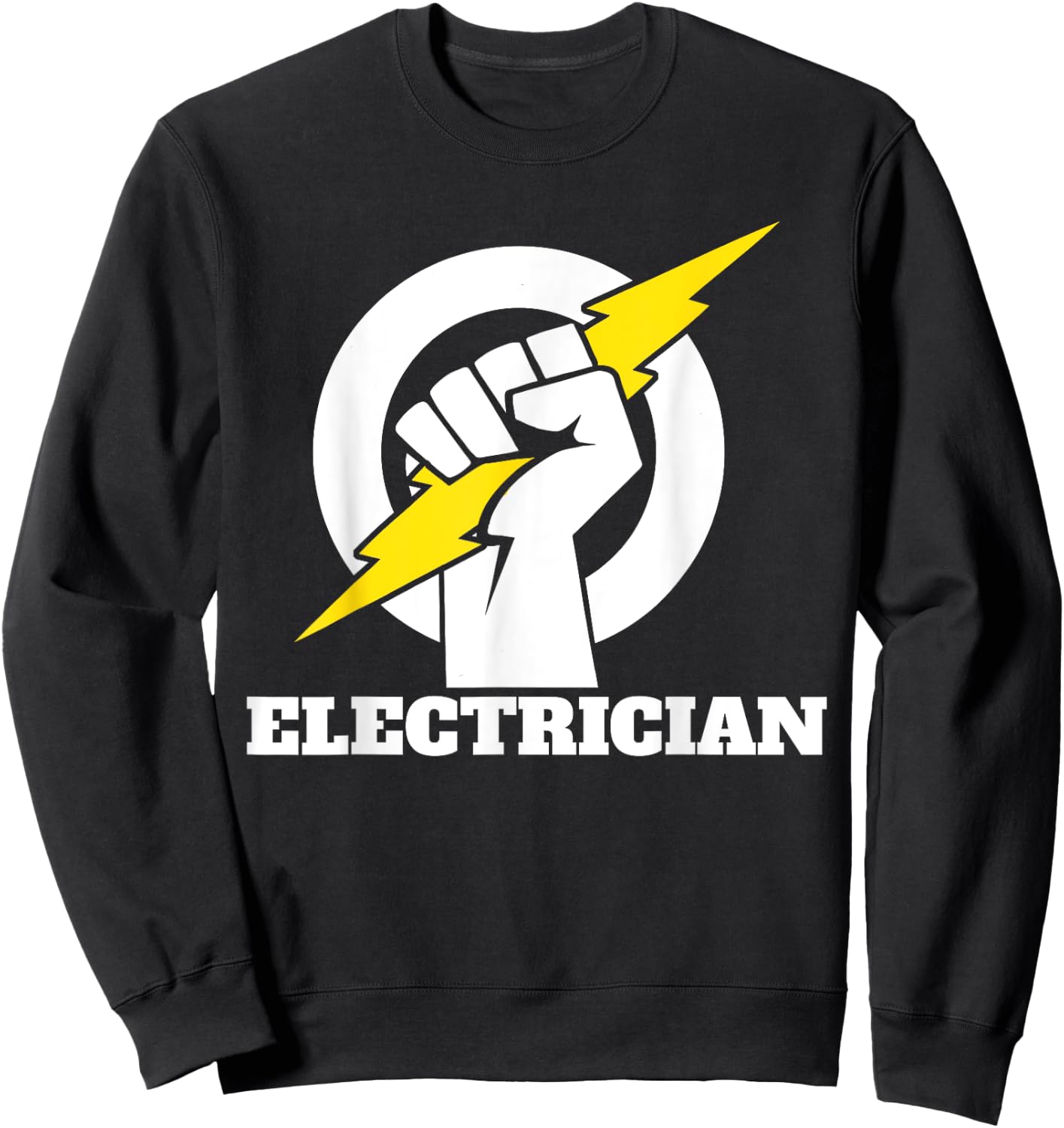 Electrician lightning bolt hand Electrician lightning hand Sweatshirt - Sweatshirt | Black