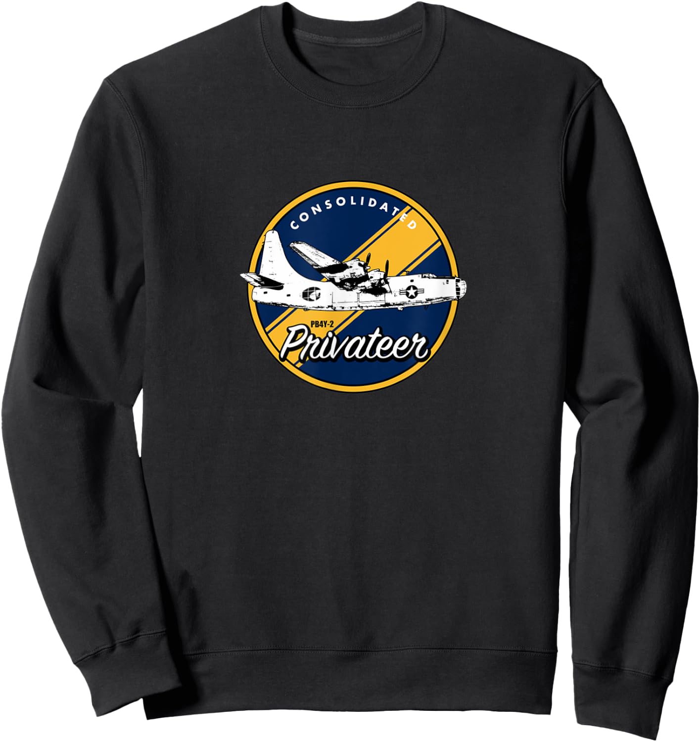 WWII Consolidated PB4Y-2 Privateer Veteran Veterans Day Xmas Sweatshirt - Sweatshirt | Black