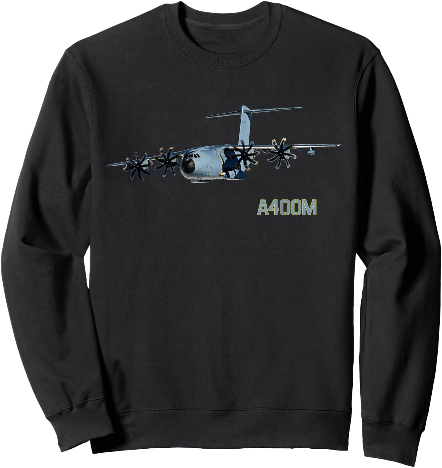 Military transport aircraft A400M Sweatshirt - Sweatshirt | Black