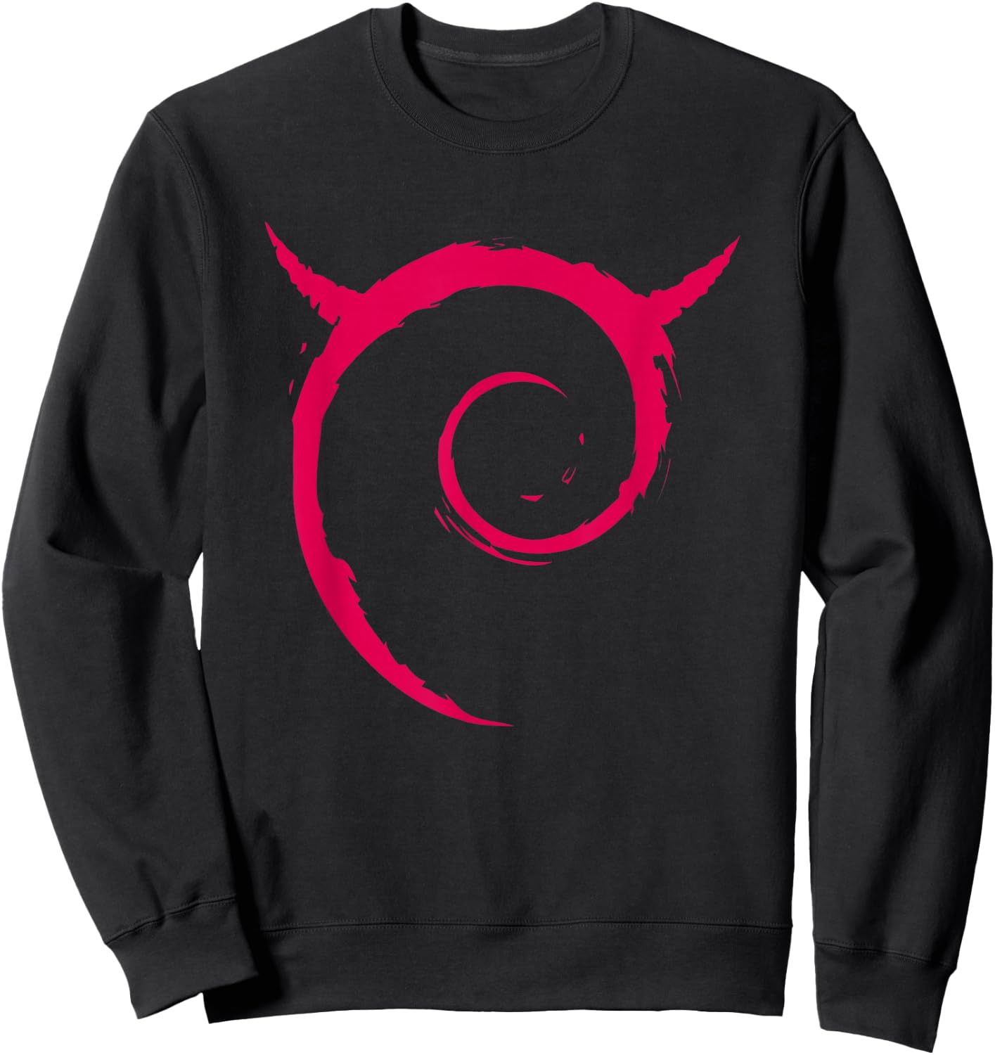 Linux lover Funny Debian Spiral Logo OpenSource Os Sweatshirt - Sweatshirt | Black