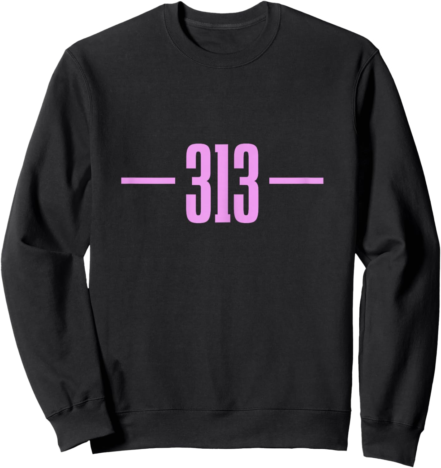 Detroit Michigan 313 Area Code Pride Retro Sweatshirt - Sweatshirt | Black