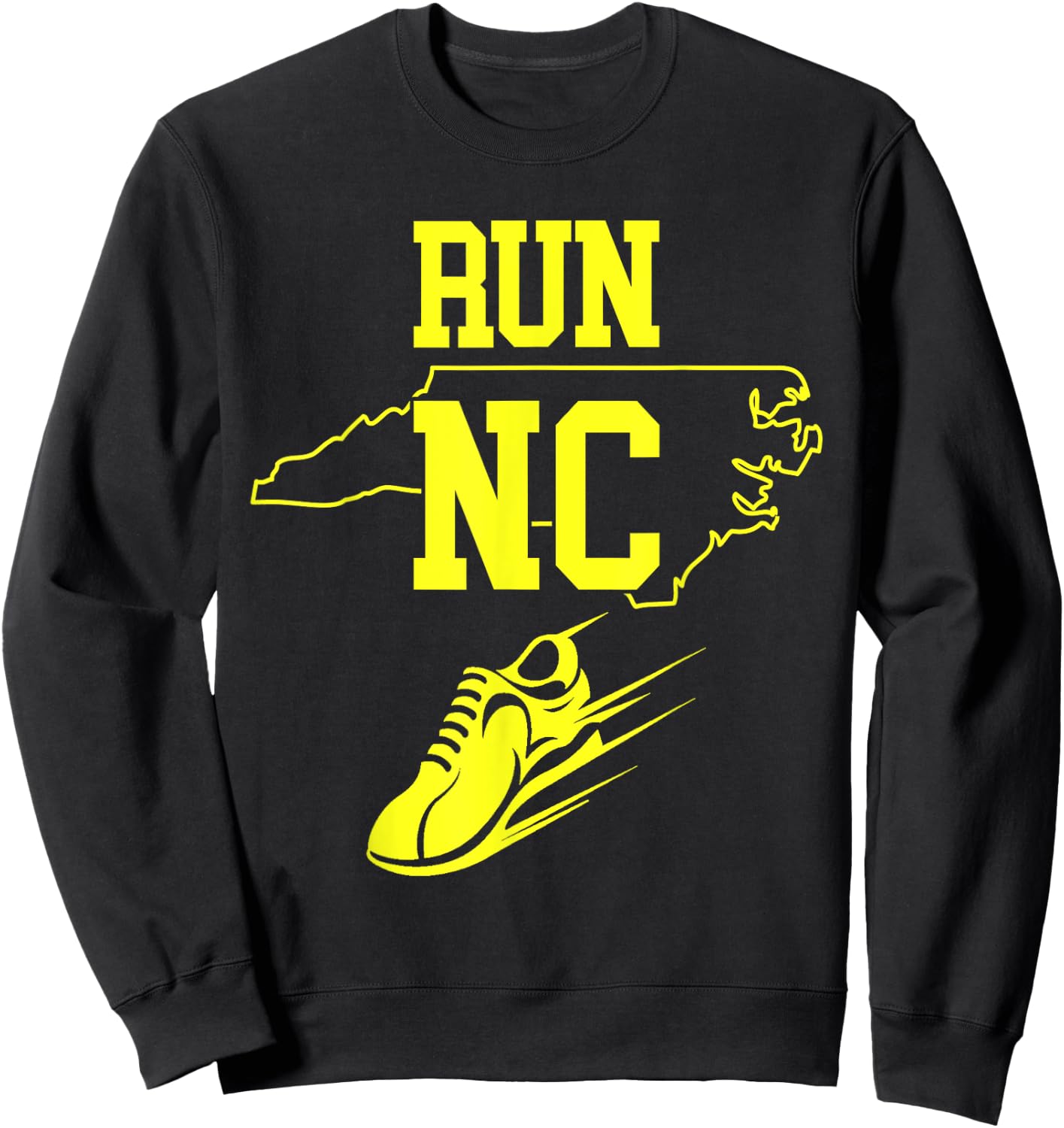 Running Shirt Run North Carolina Runners Sweatshirt - Sweatshirt | Black