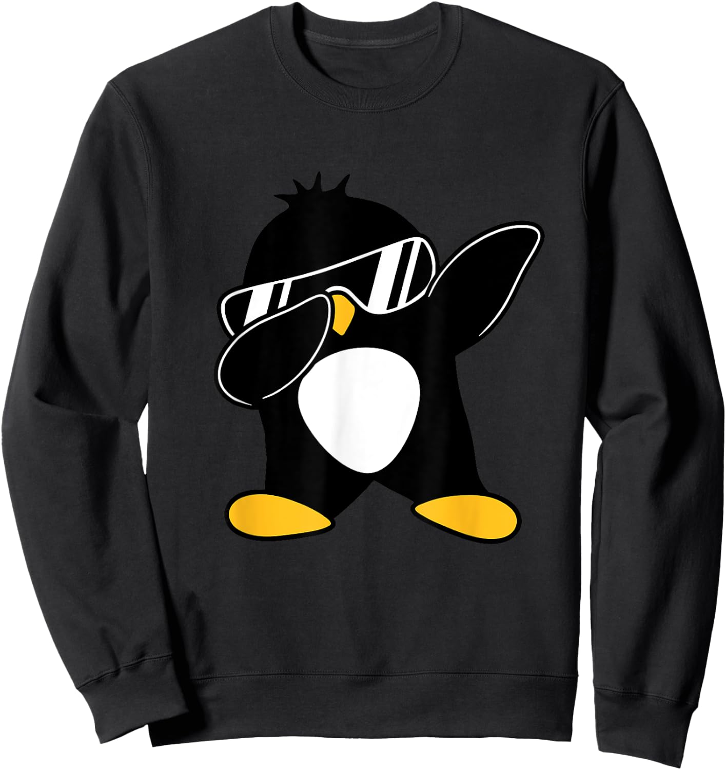 Penguin Dabbing Party Funny Cute Dab Dance Animal Lover Sweatshirt - Sweatshirt | Black