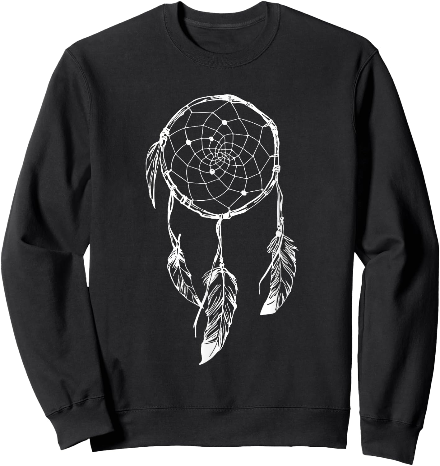 Dreamcatcher Mandala Feathers shirt native American Sweatshirt - Sweatshirt | Black