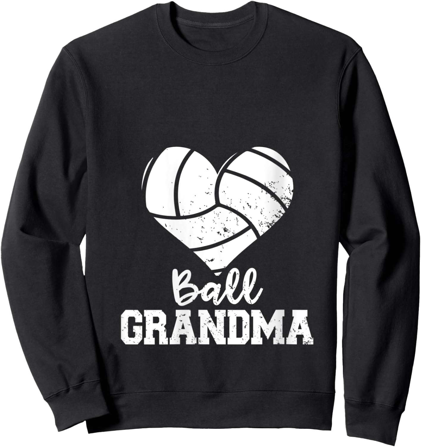 Ball Grandma Funny Volleyball Grandma V-Neck Sweatshirt - Sweatshirt | Black