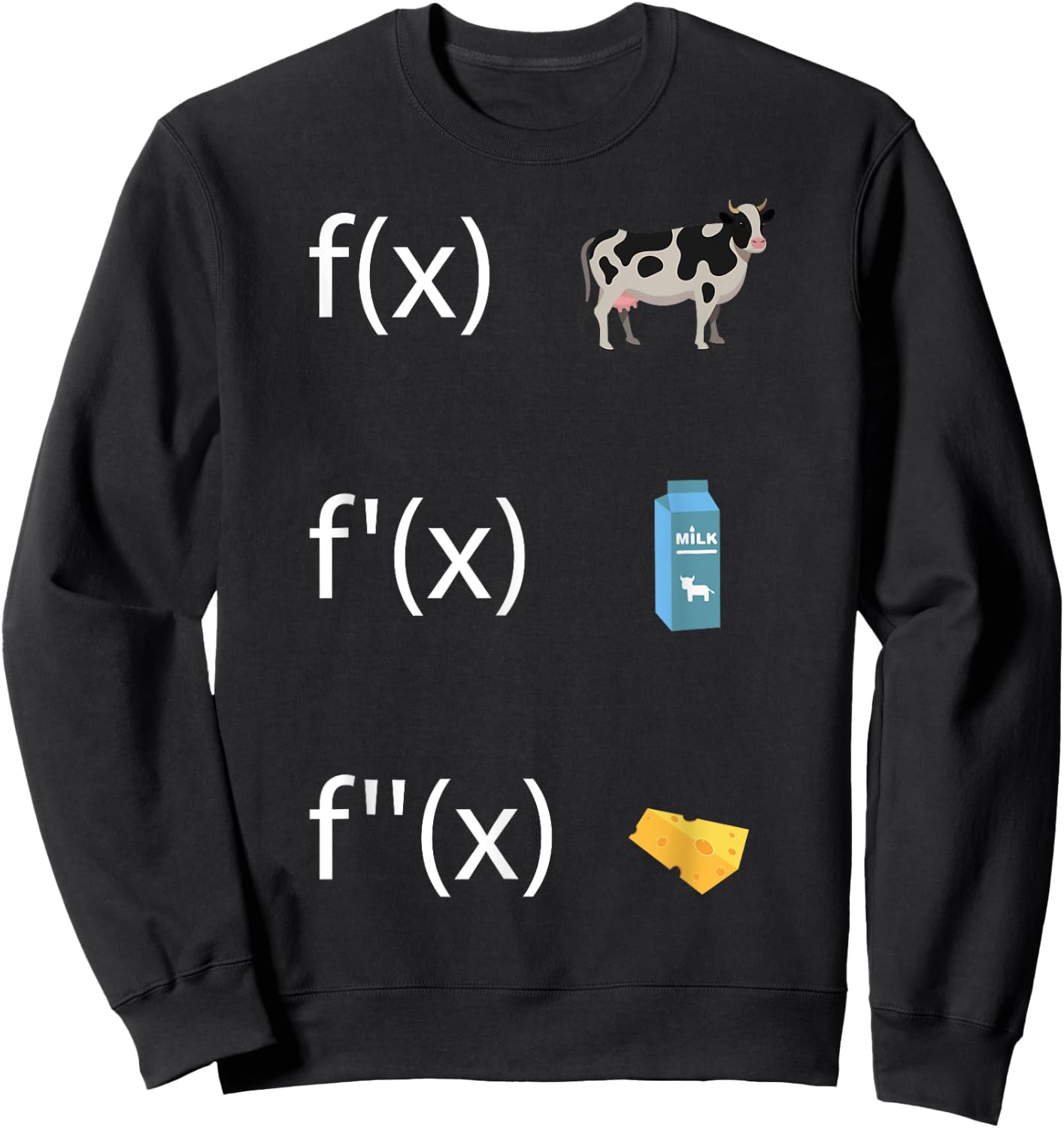 Derivative function for math teacher derivative f'(x) Sweatshirt - Sweatshirt | Black