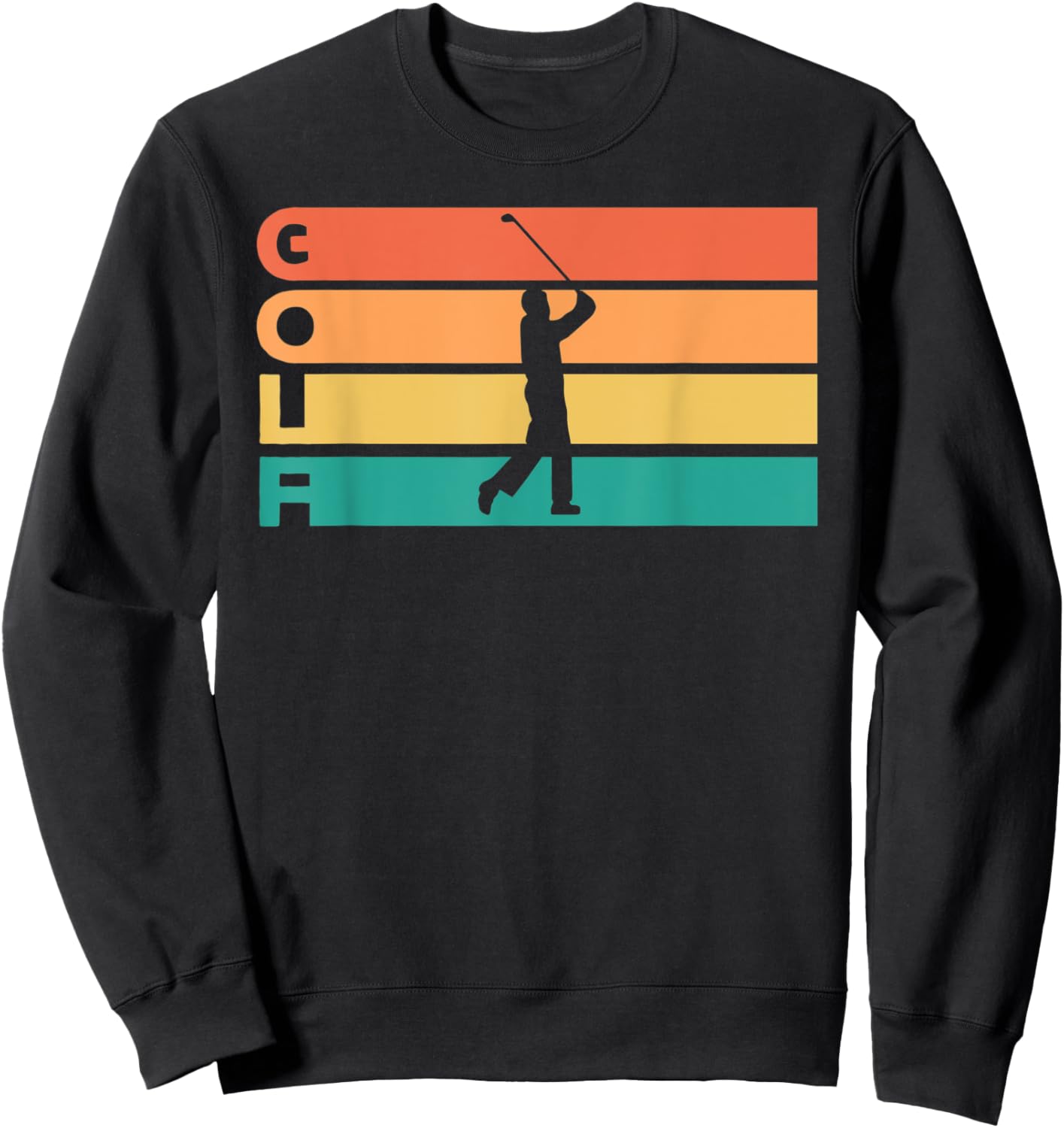 Retro Vintage Golfing Gift Golfers Sweatshirt - Sweatshirt | Black