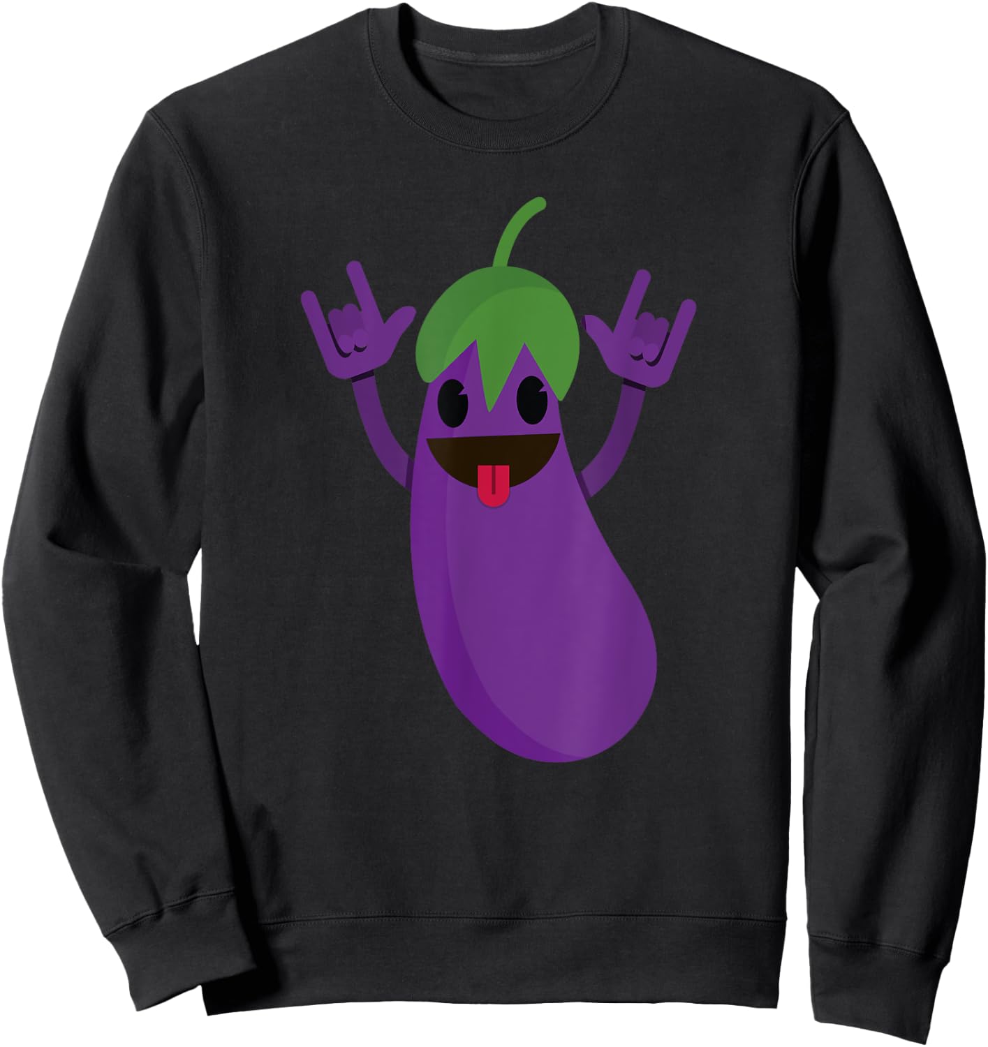 Dancing Eggplant Funny Dance Fruit Dancer Gift Sweatshirt - Sweatshirt | Black