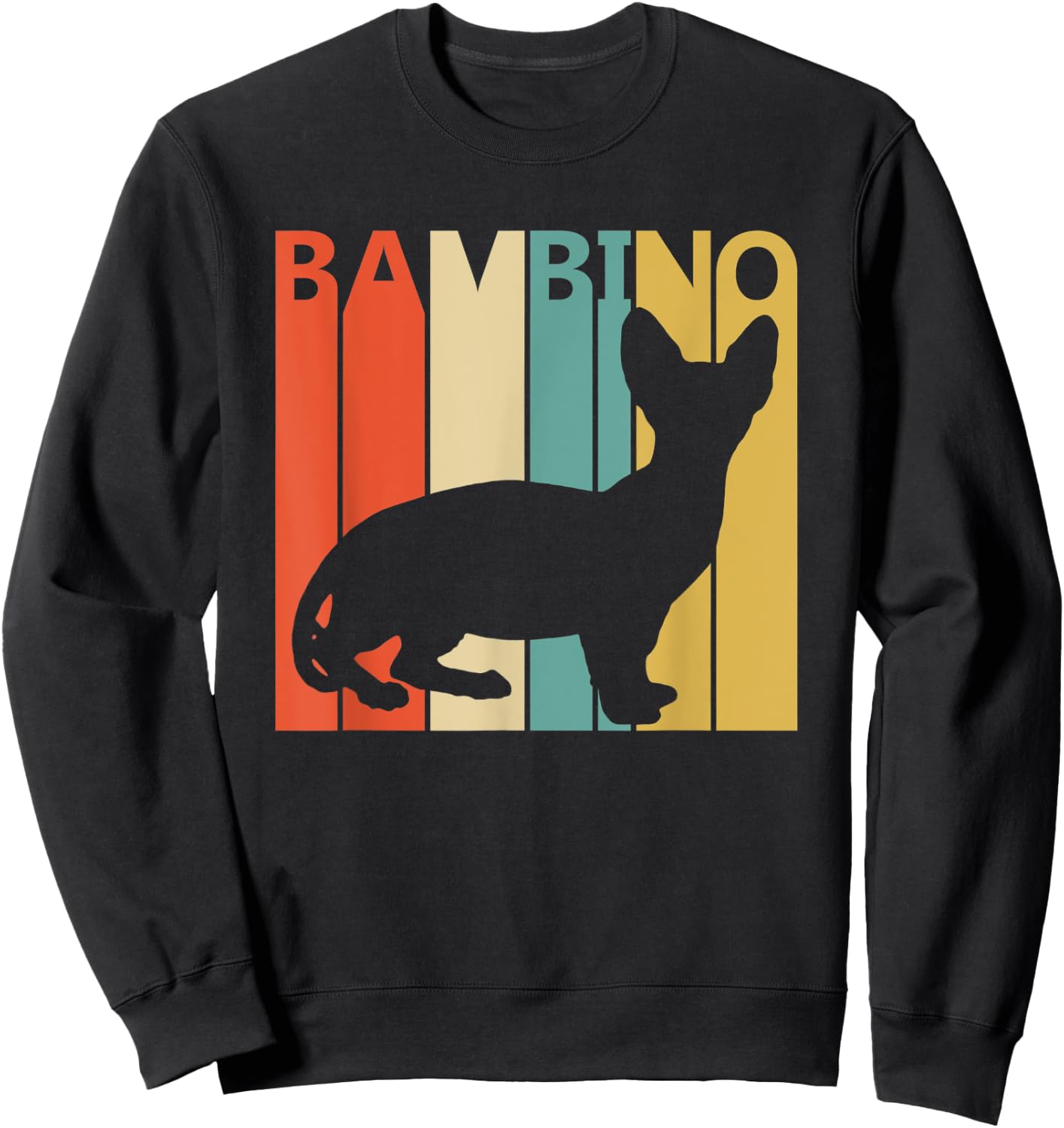 Vintage Bambino Cat Sweatshirt - Sweatshirt | Black
