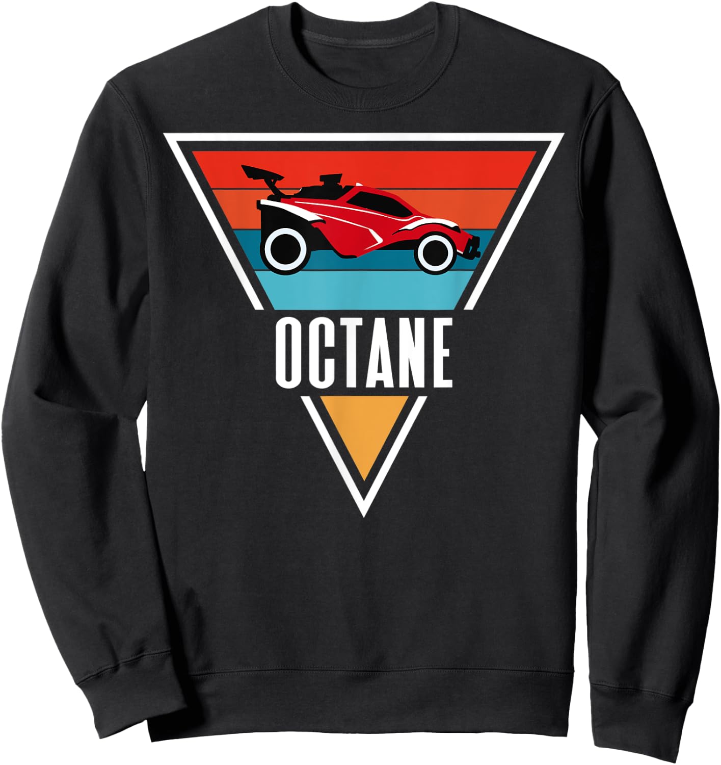 Octane Rocket Soccer Retro Sunset Distressed Graphic Pullove Sweatshirt - Sweatshirt | Black