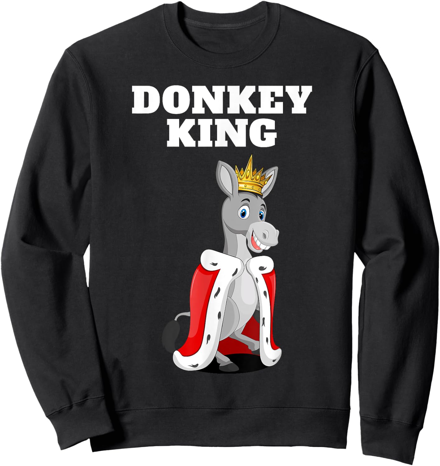 Donkey King | Donkey | Boys Donkey Sweatshirt - Sweatshirt | Black