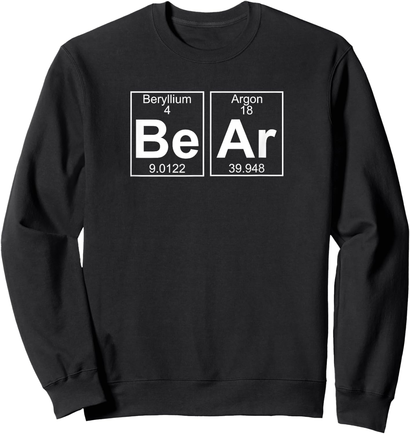 Bear Periodic Table - Gay Bear Pride Sweatshirt - Sweatshirt | Black