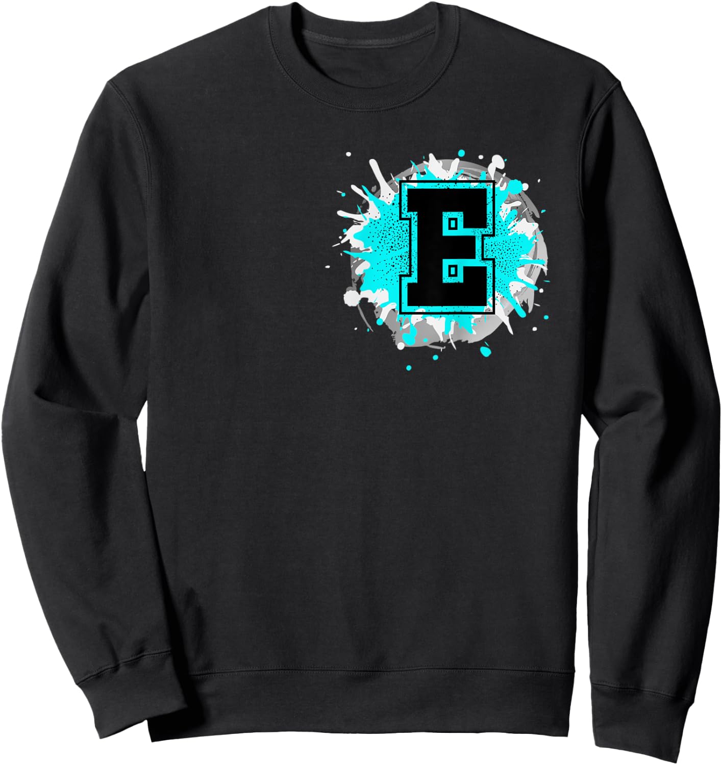 Monogram Letter E Alphabet Initials For Names Starting With Sweatshirt - Sweatshirt | Black