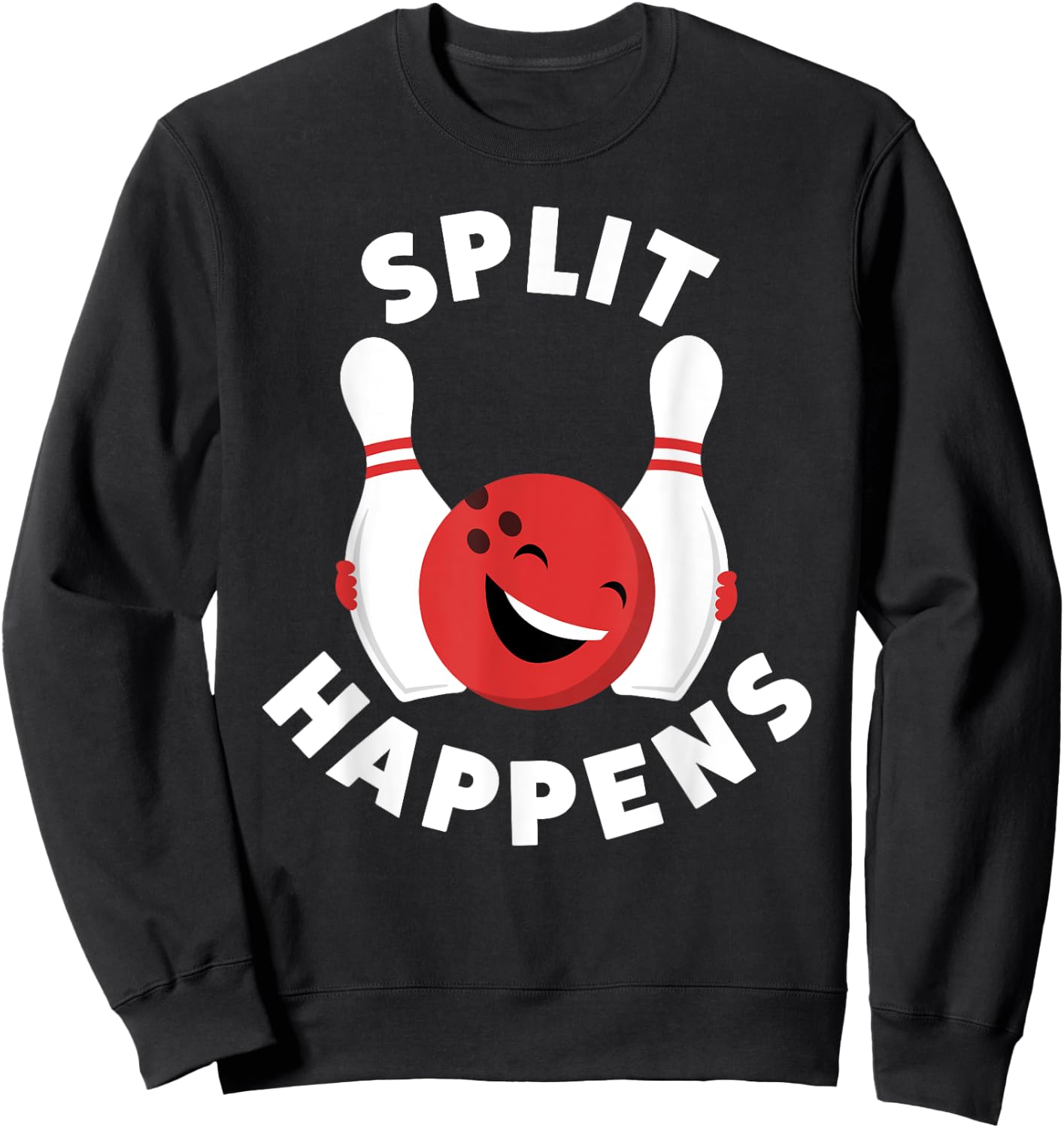 Split Happens | Funny Bowling Shirt Sweatshirt - Sweatshirt | Black
