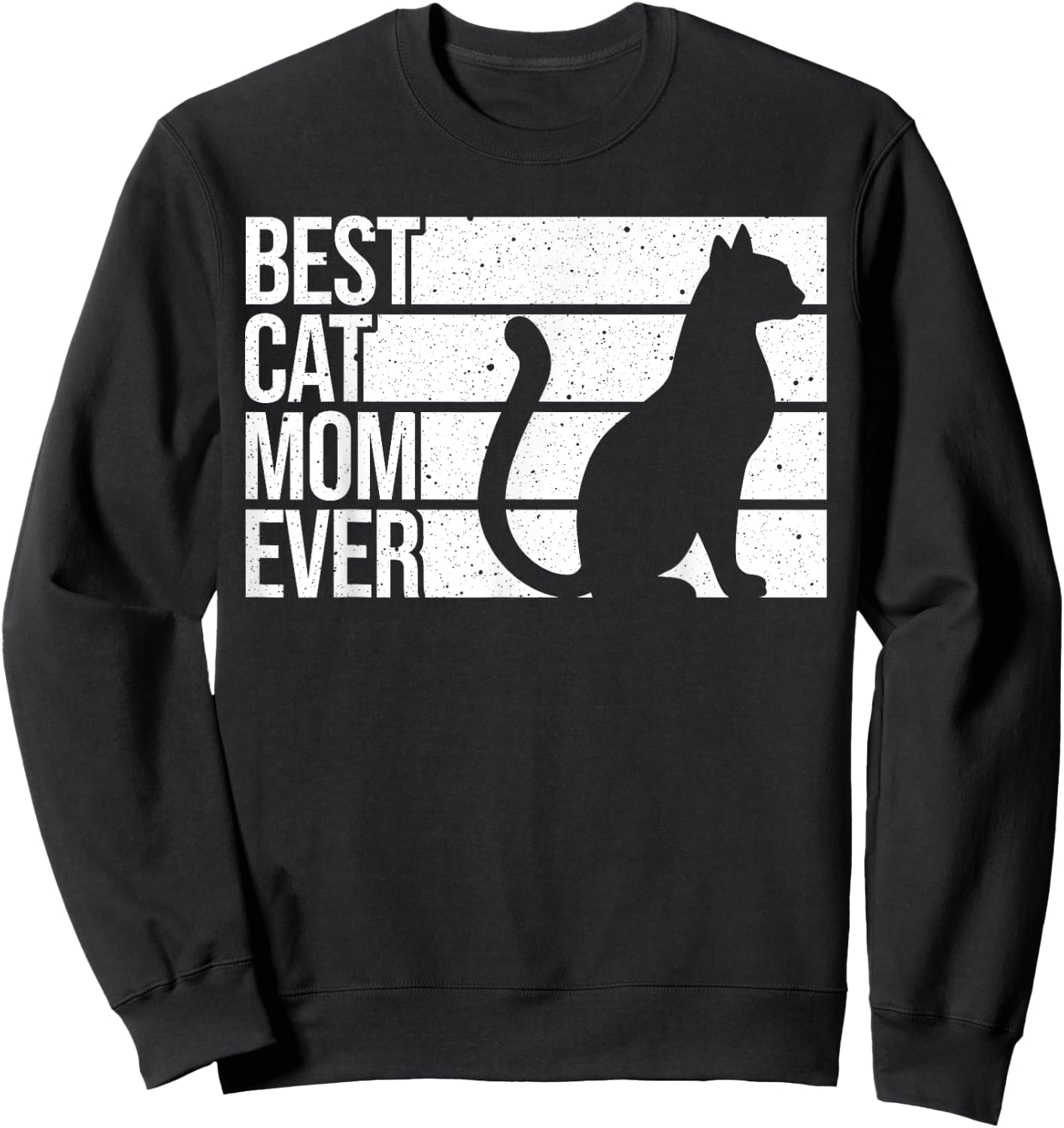 Cute Cat Mom Art Girl Cat Pet Animal Kitten Lovers Sweatshirt - Sweatshirt | Black