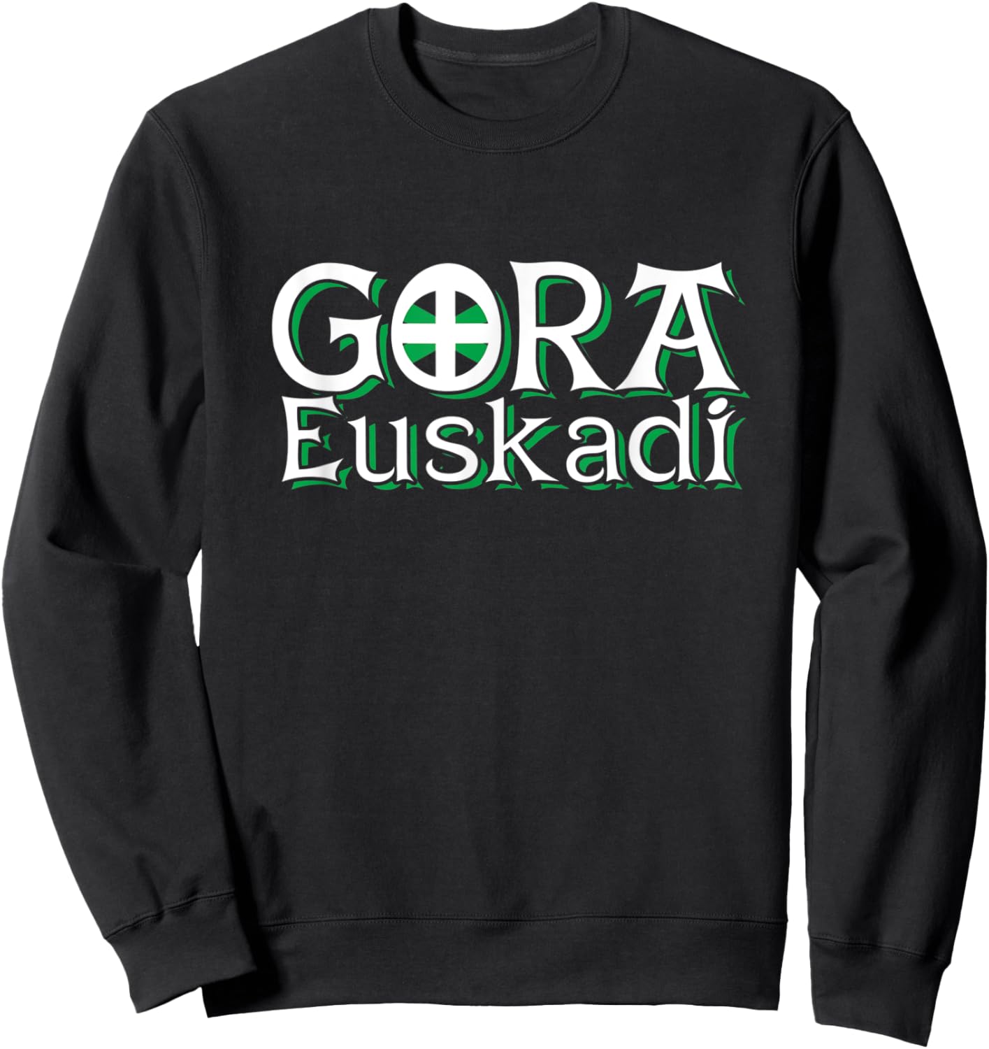 Gora Euskadi: Pais Vasco / Basque Country Basque Flag Sweatshirt - Sweatshirt | Black