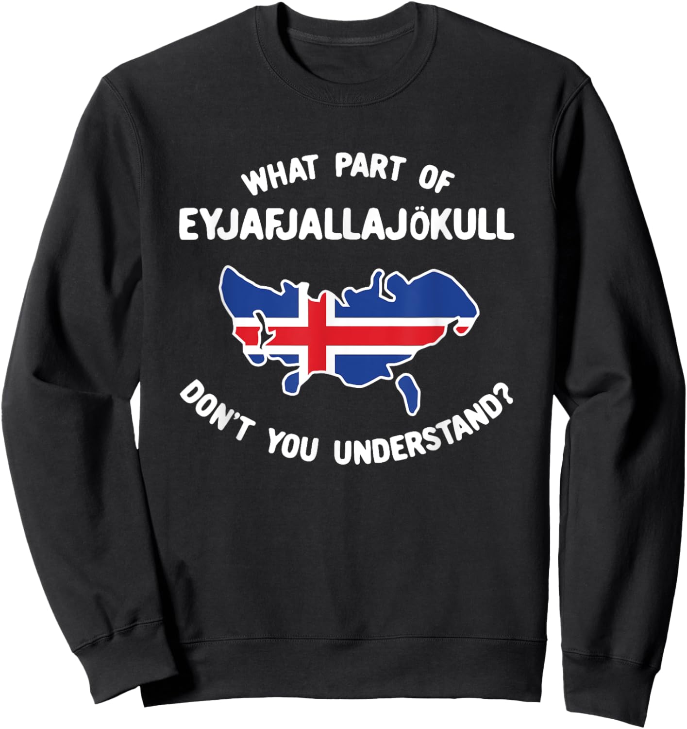 What Part Of Eyjafjallajökull Don't You Understand Sweatshirt - Sweatshirt | Black