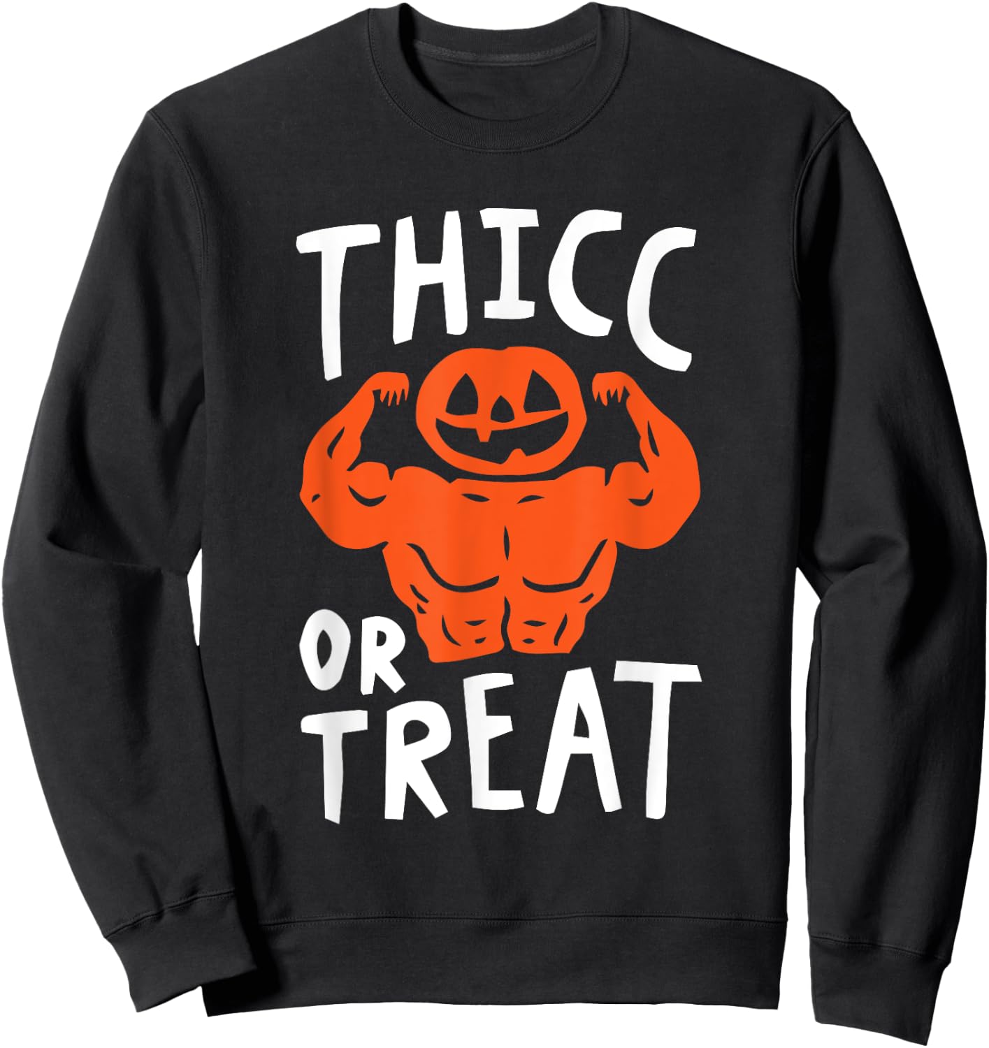 Trick Or Treat Pun Lazy Halloween Costume Workout Gym Lover Sweatshirt - Sweatshirt | Black