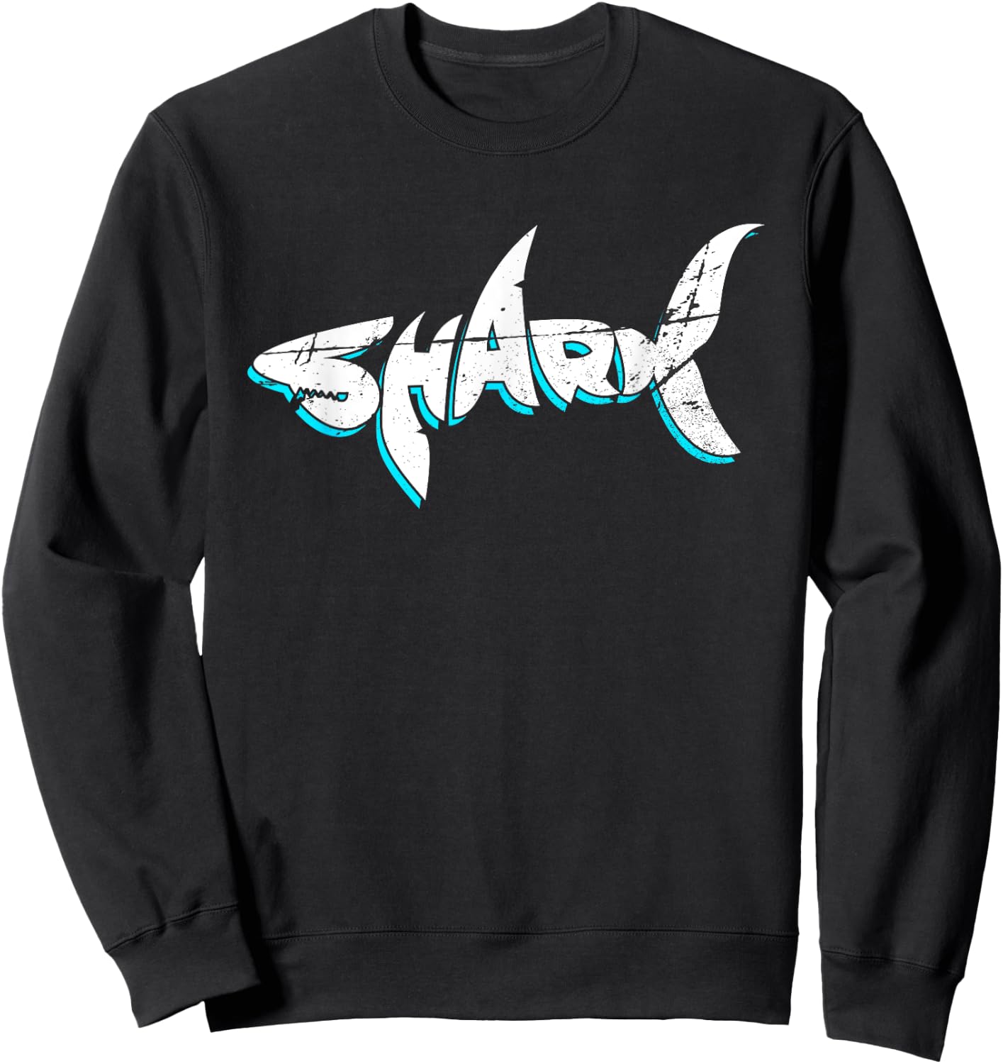 Funny Shark Shirt Boys Sweatshirt - Sweatshirt | Black