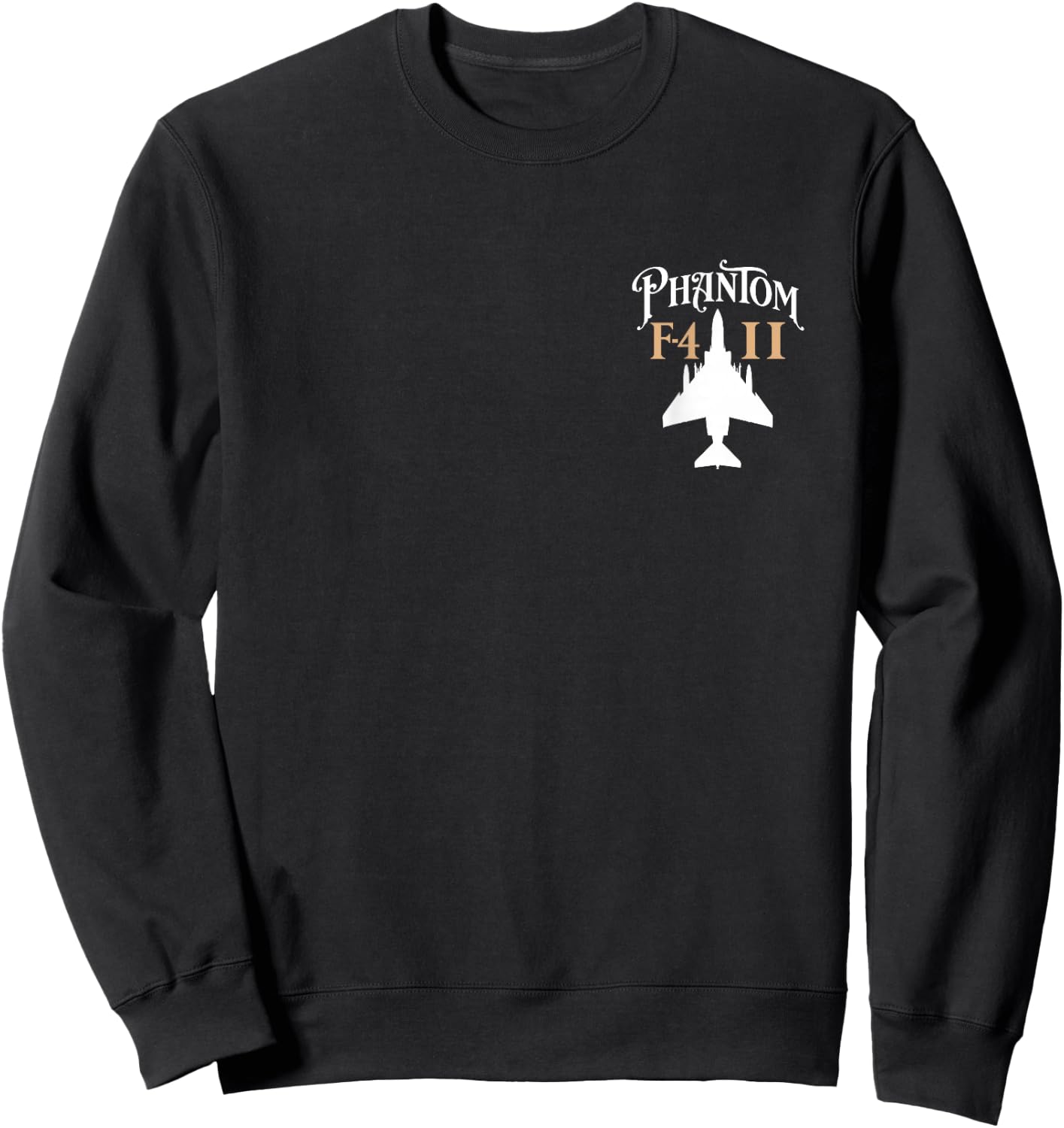 F-4 Phantom II Military Fighter Jet Aircraft Design Sweatshirt - Sweatshirt | Black