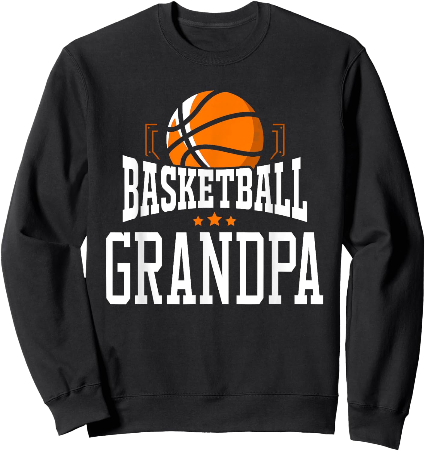 Basketball Grandpa Team Sports Fan Sweatshirt - Sweatshirt | Black